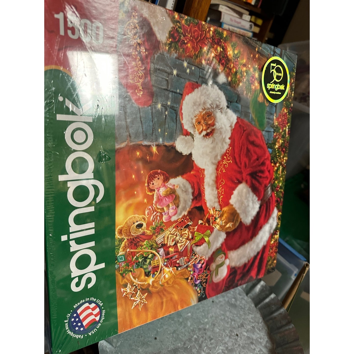 Springbok 2012 Santa's Return 1500 Piece Jigsaw Puzzle Geisinger New Sealed USA