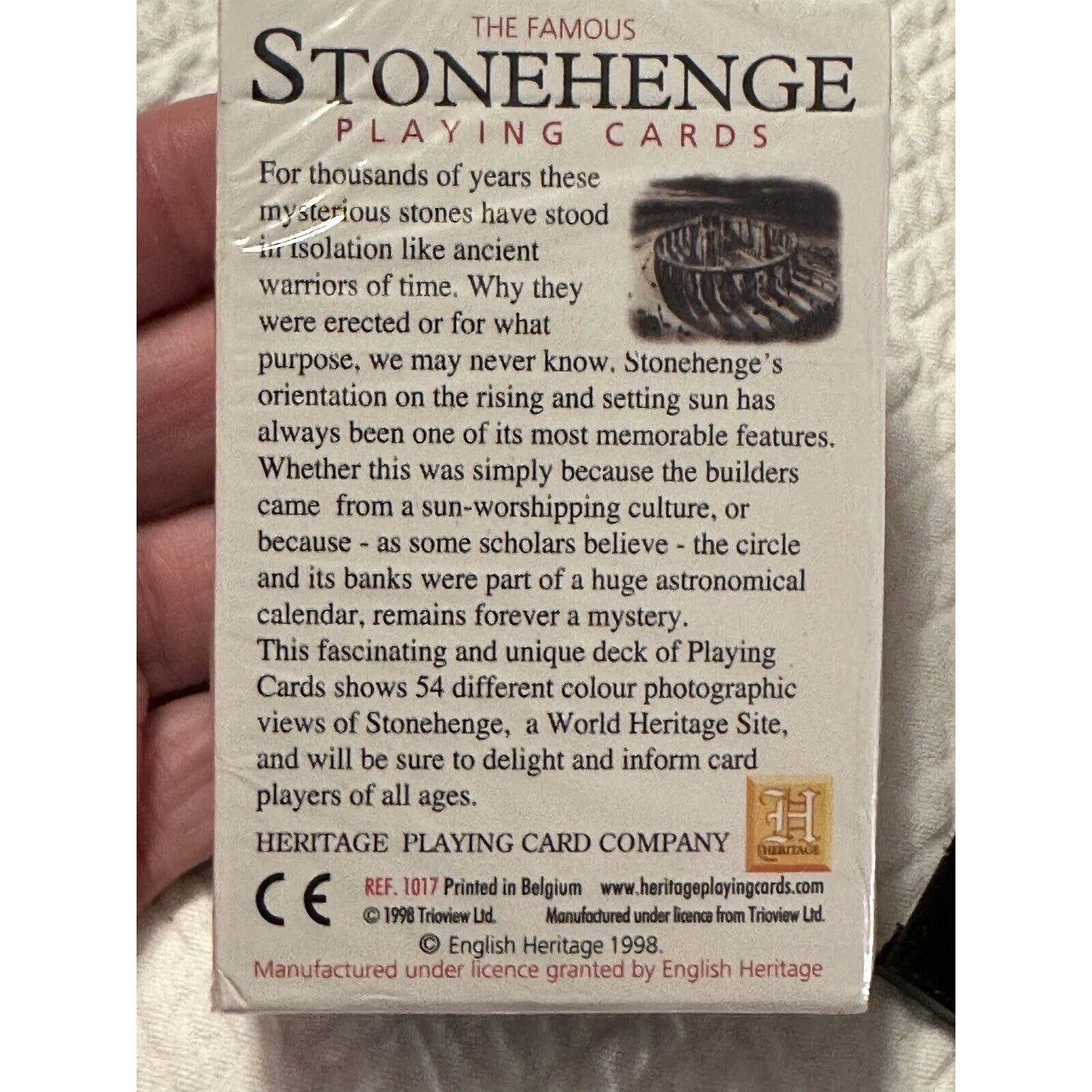 Heritage Stonehenge Playing Cards 1998 New sealed