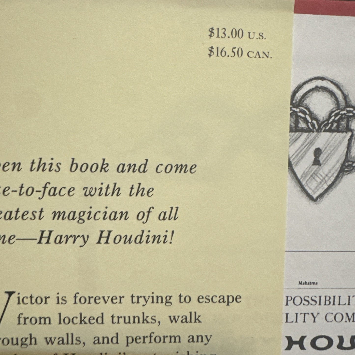 The Houdini Box by Brian Selznick (1991, Hardcover) First Edition Signed