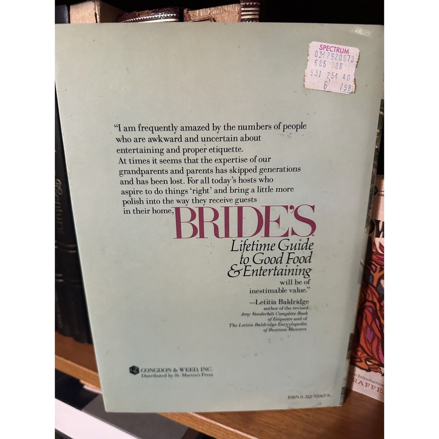 BRIDE’S Lifetime Guide to Good Food & Entertaining. 1984