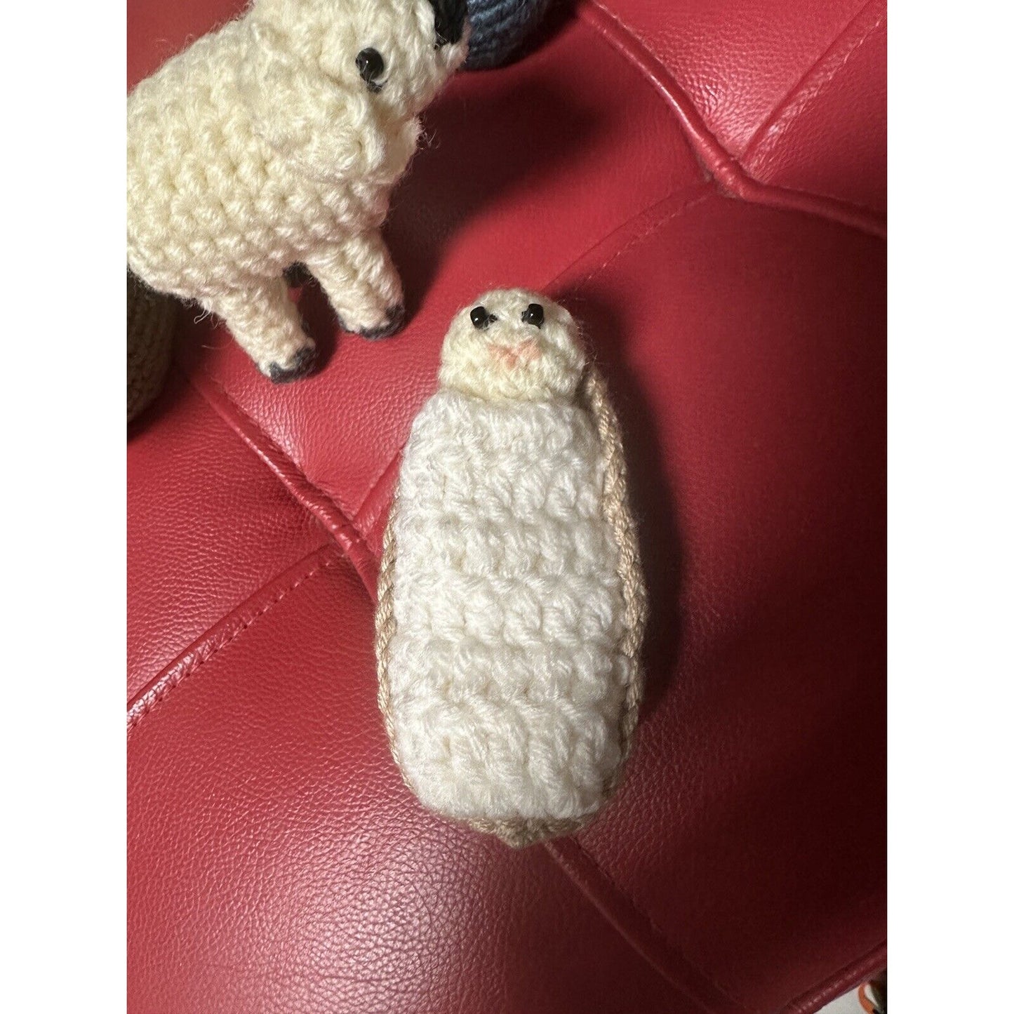 Handmaid Crocheted 4 Piece Nativity Set