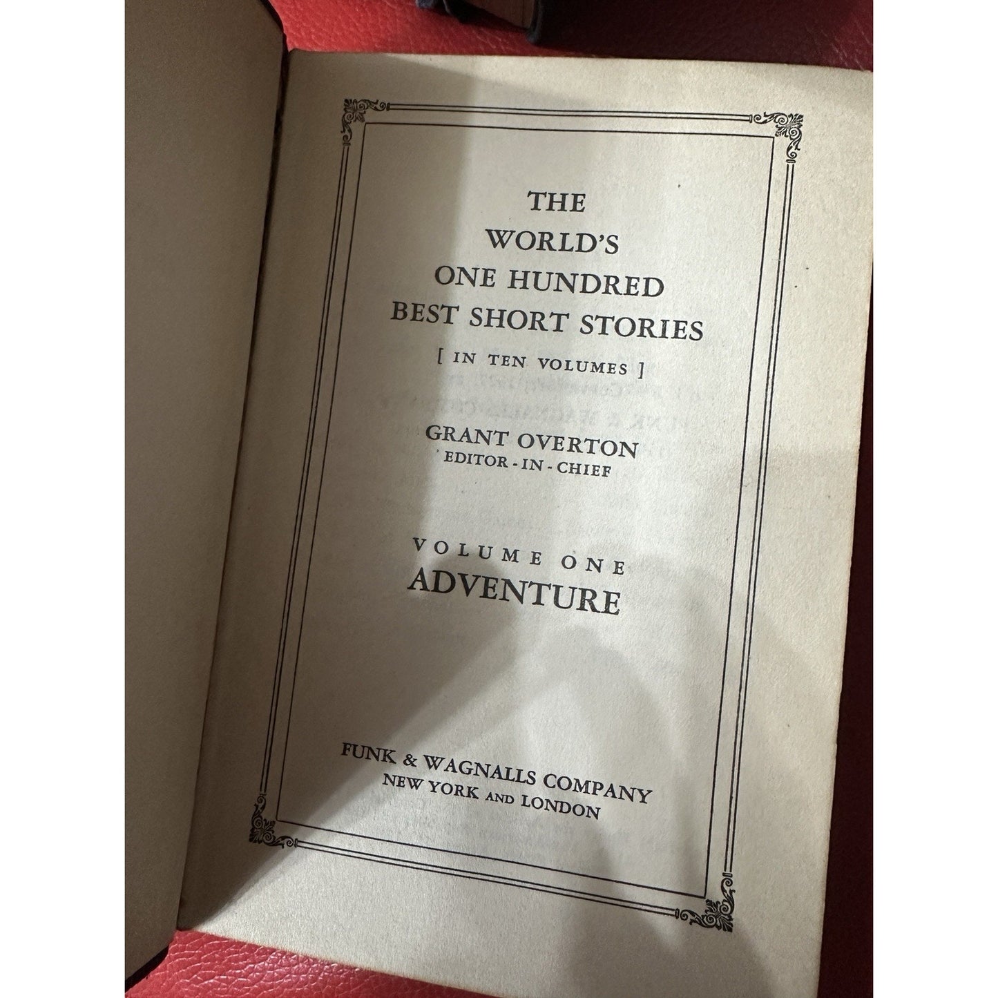 The Worlds One Hundred Best Short Stories Funk & Wagnals 1927 10 Books Like New