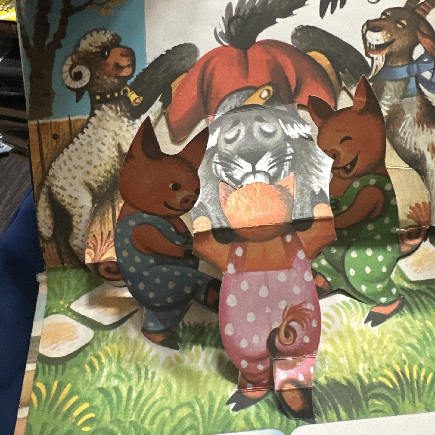 Three Little Pigs Vintage Pop-Up Book V. Kubasta Drie Kleine Biggetjes German