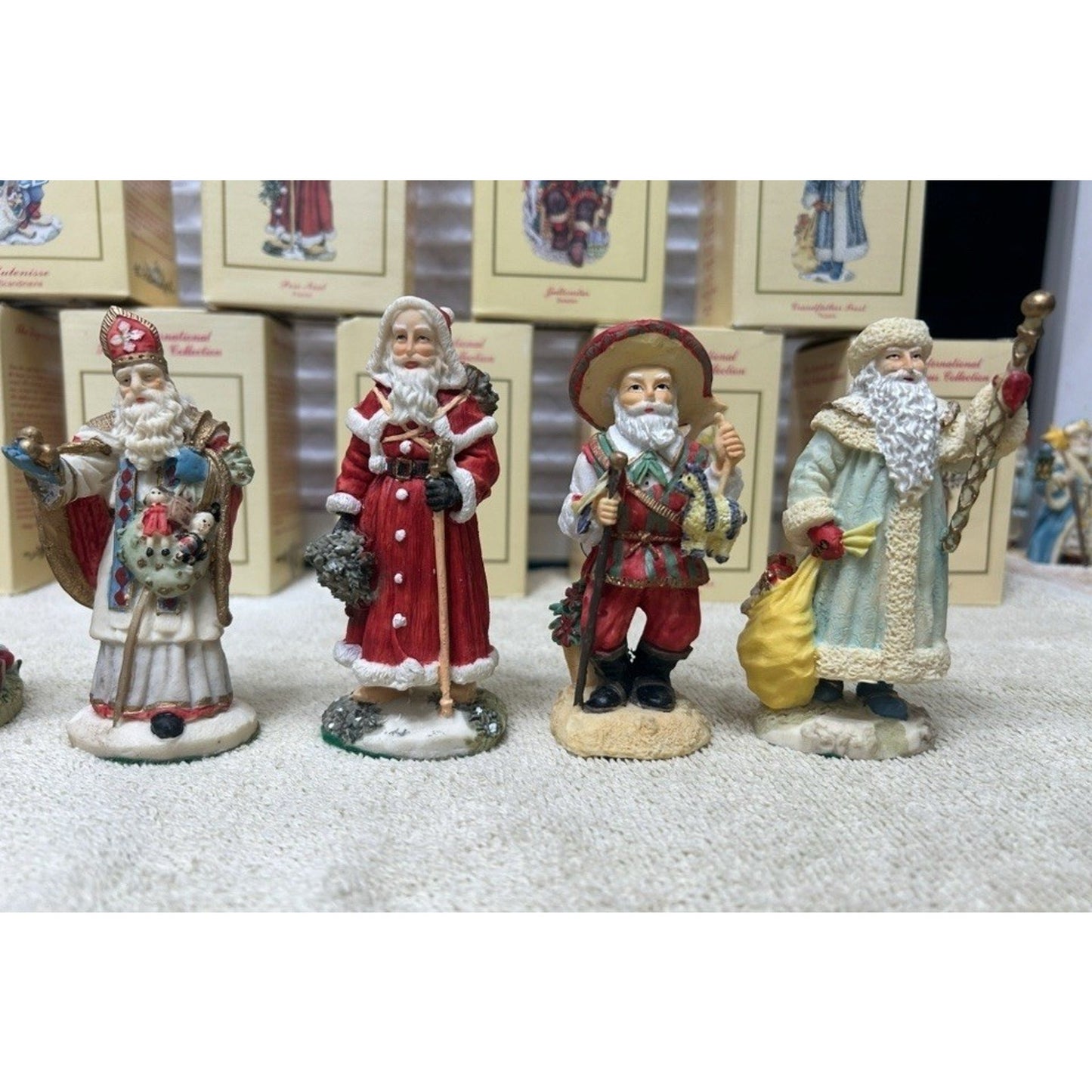 International Santa Claus collection of 16 Collectable Vintage Christmas