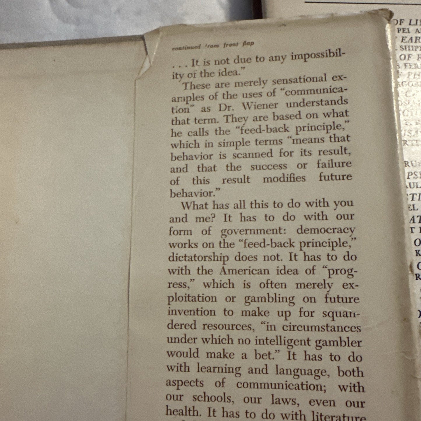 The Human Use of Human Beings by Norbert Wiener (1950) Rare