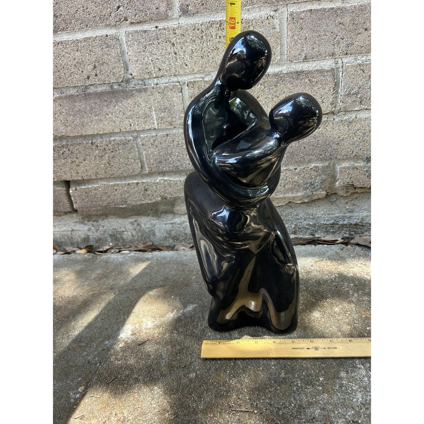 Set of 2 VTG Royal Haegar Man & Woman Couple Arm In Arm Statue Sculpture 16 Tall