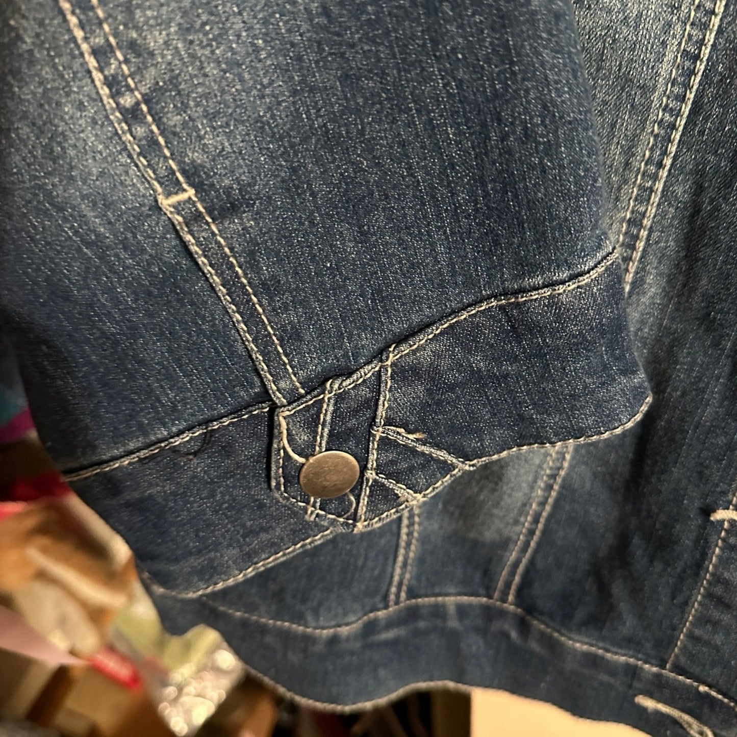 Baccini Jean Jacket rhinestones DIVA roses