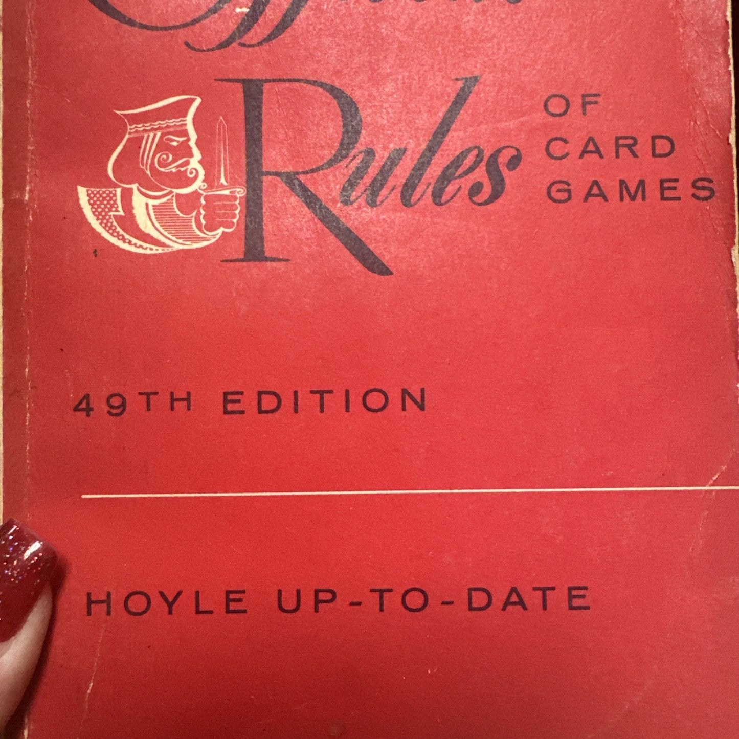 Vintage 1955 Official Rules of Card Games Hoyle Up-To-Date 49th Edition