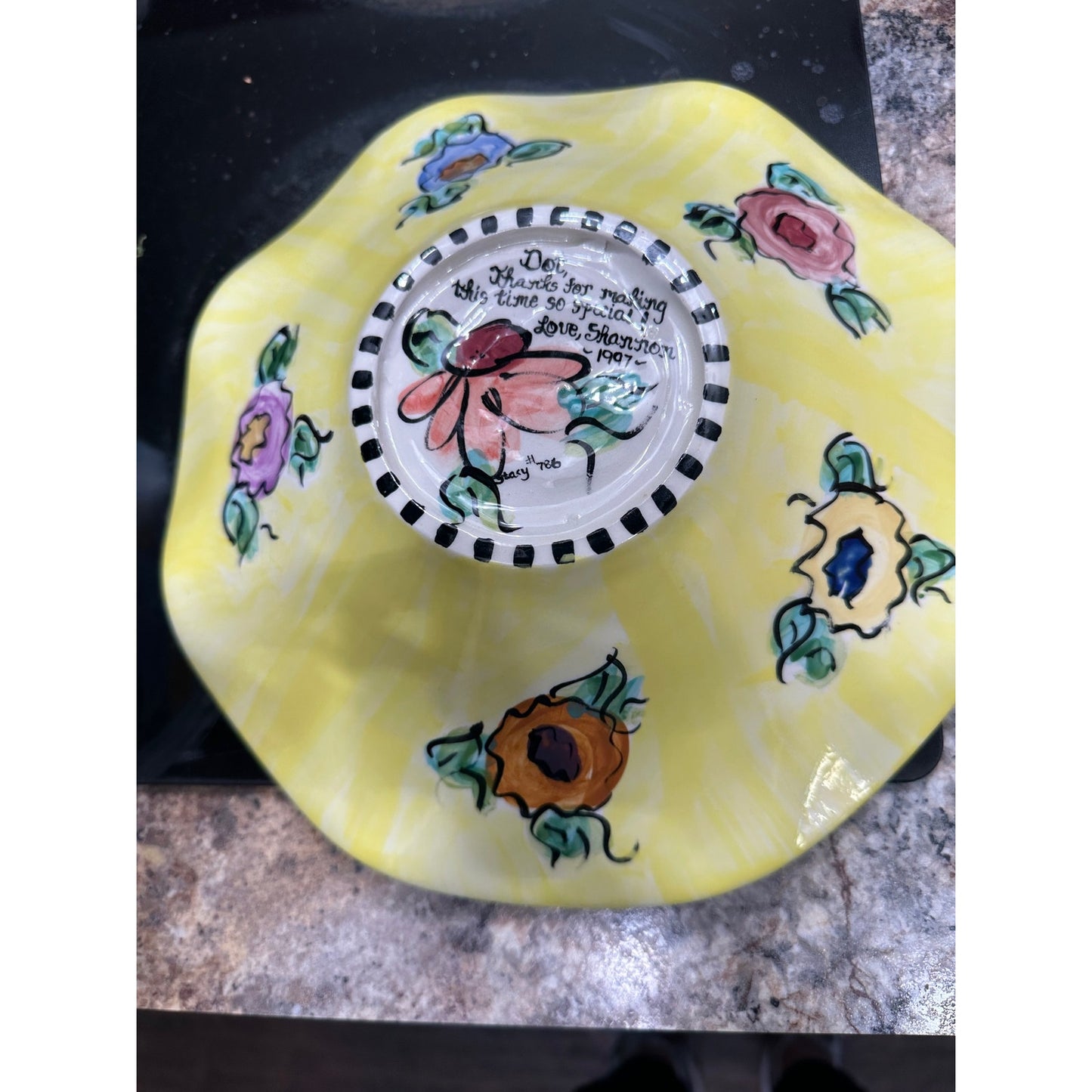 Hand Painted center piece bowl