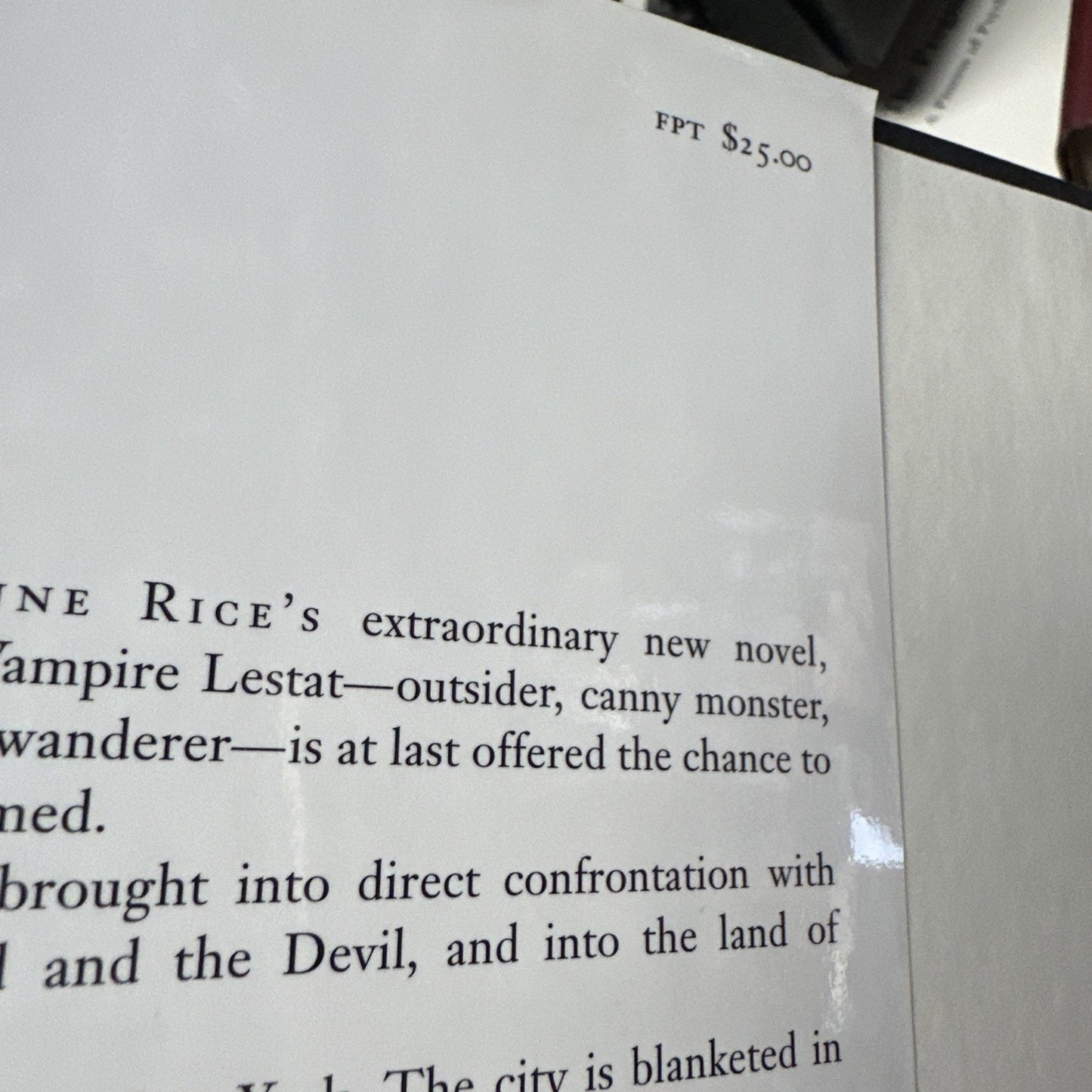 Signed Anne Rice “Memnoch the Devil” 1st Edition Rare