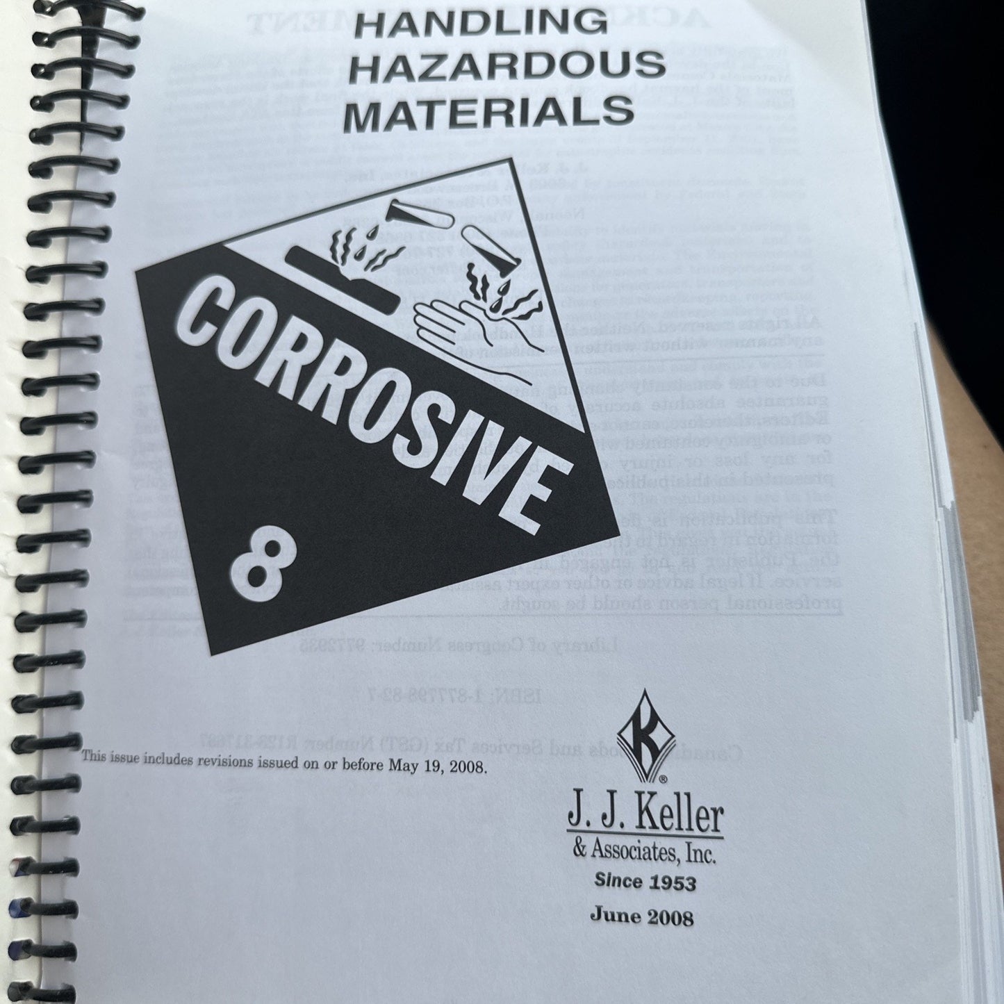 Handling Hazardous Materials by J J Keller Softcover Book