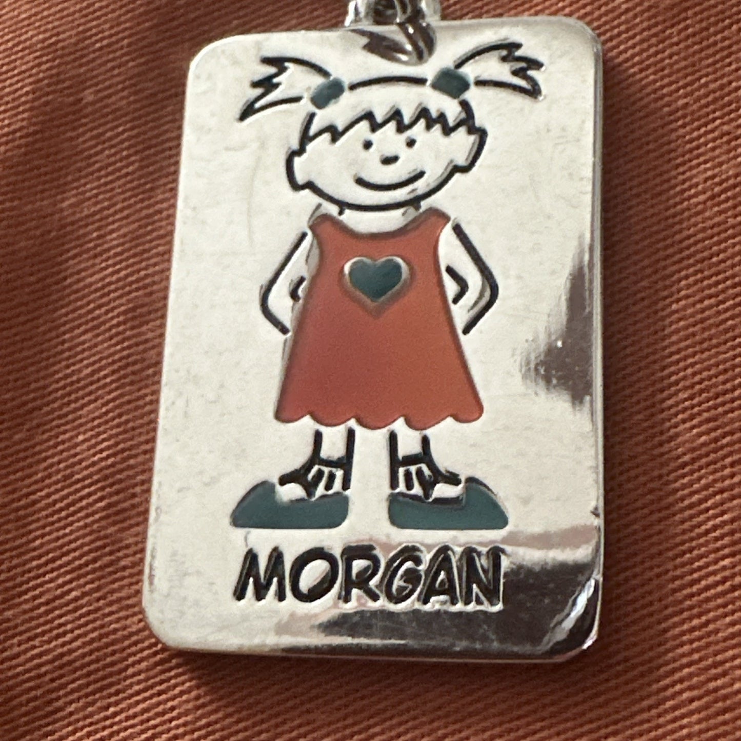 GANZ Morgan Name Tag Charm ID Backpack Pull GIRLS