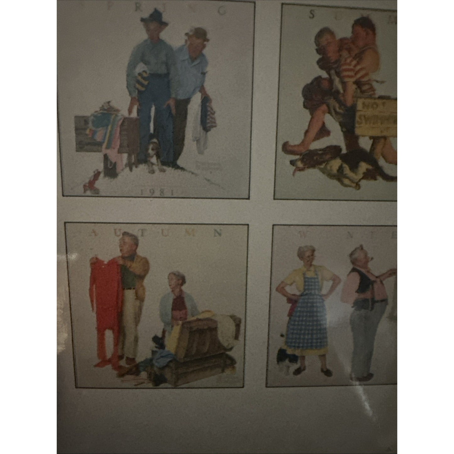 NORMAN ROCKWELL'S Four Seasons by George Mendoza 1982 1st Edition Hardcover DJ