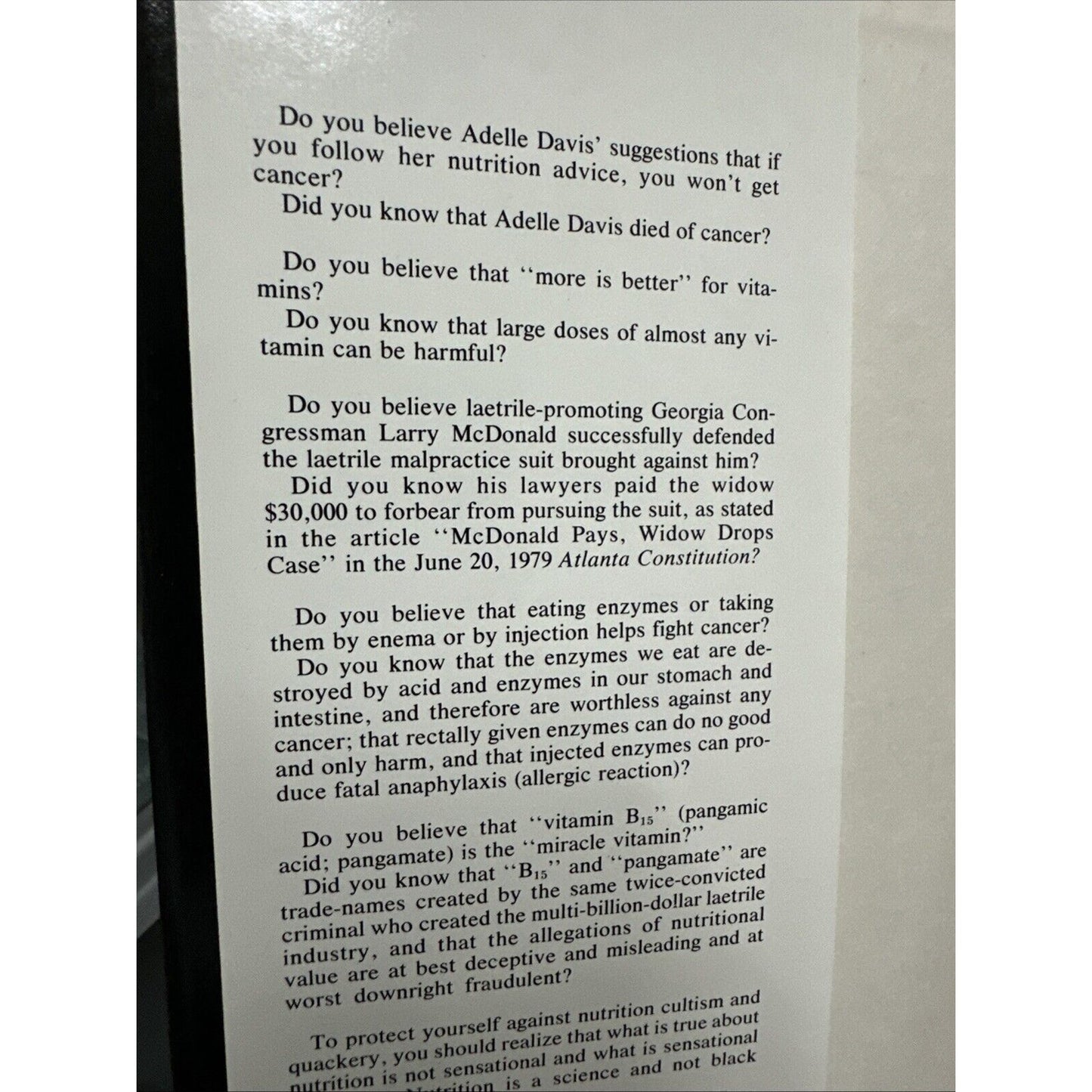 Nutrition Cultism : Facts and Fictions (SIGNED)