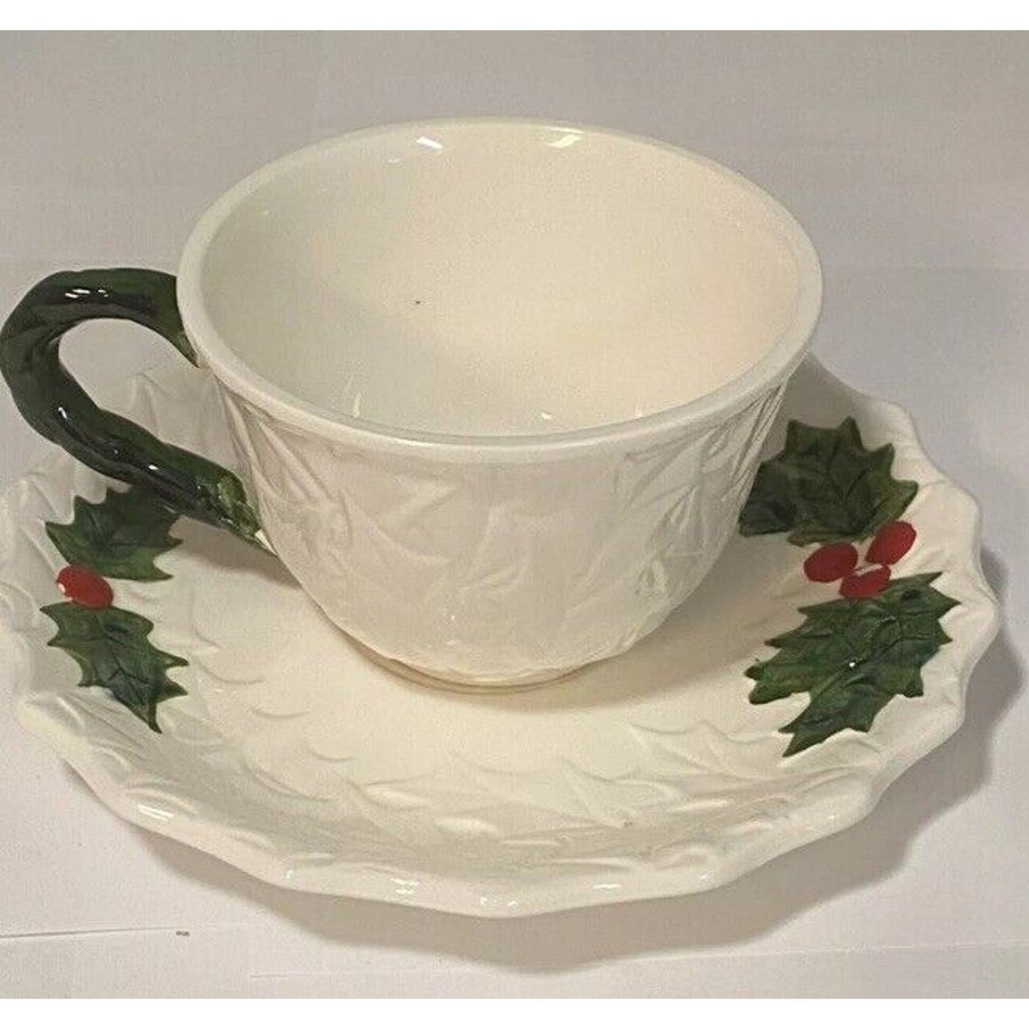 Set Of 6 Christmas Holly Vintage LEFTON 1970-71 Holly Berry 6066 Mugs