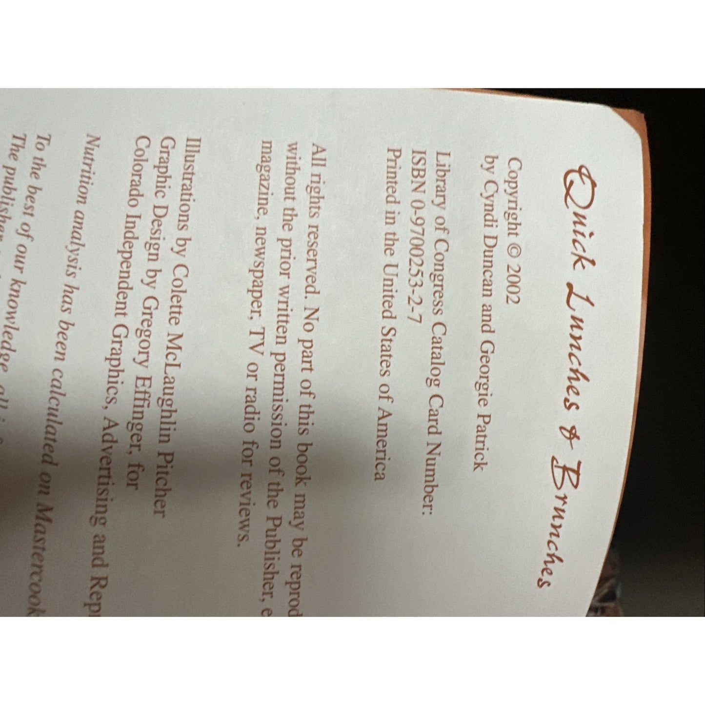 One Foot in the Kitchen Cookbooks Quick Lunches and Brunches by Georgie Patrick