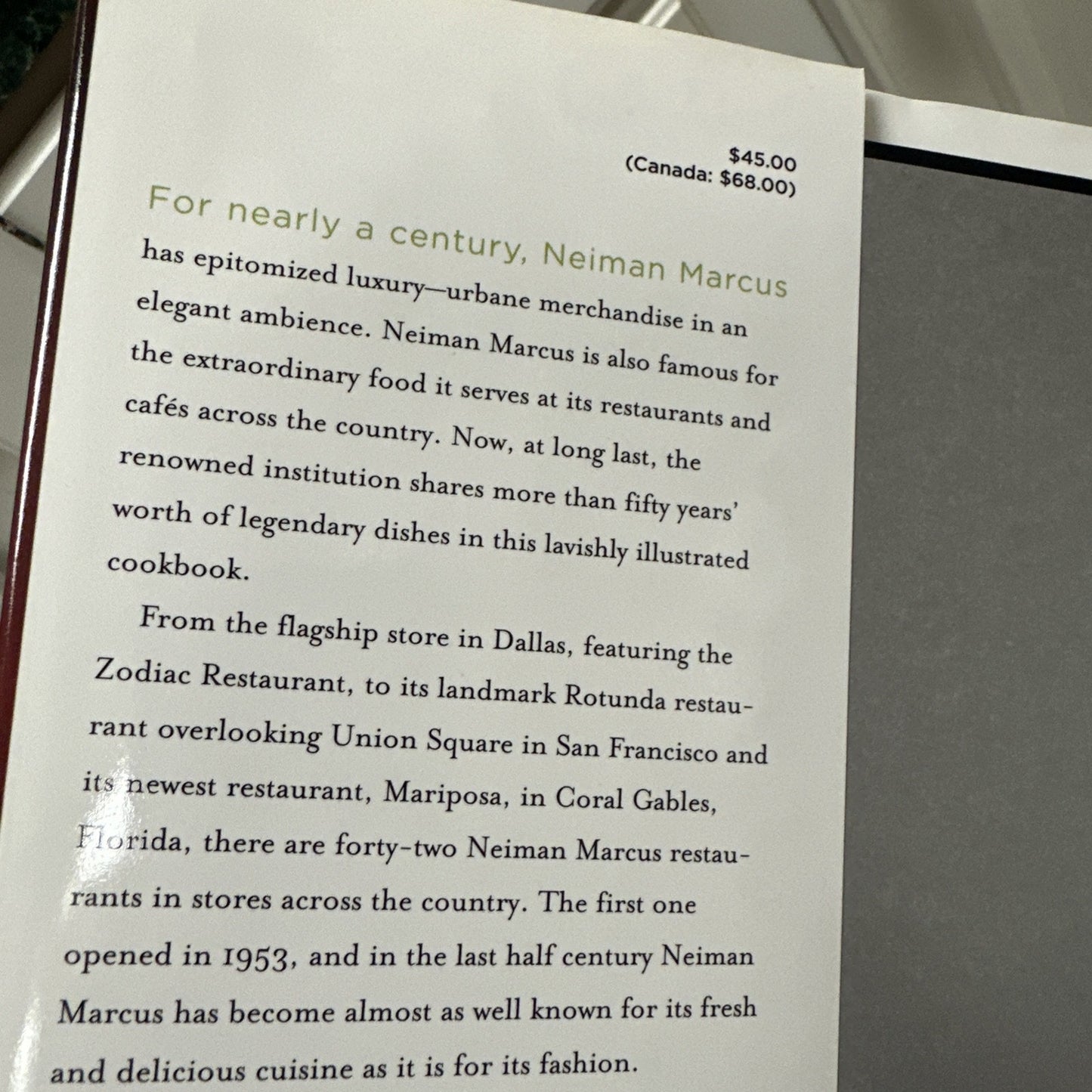 Neiman Marcus Cookbook by Garvin First Edition Rare Cookbook