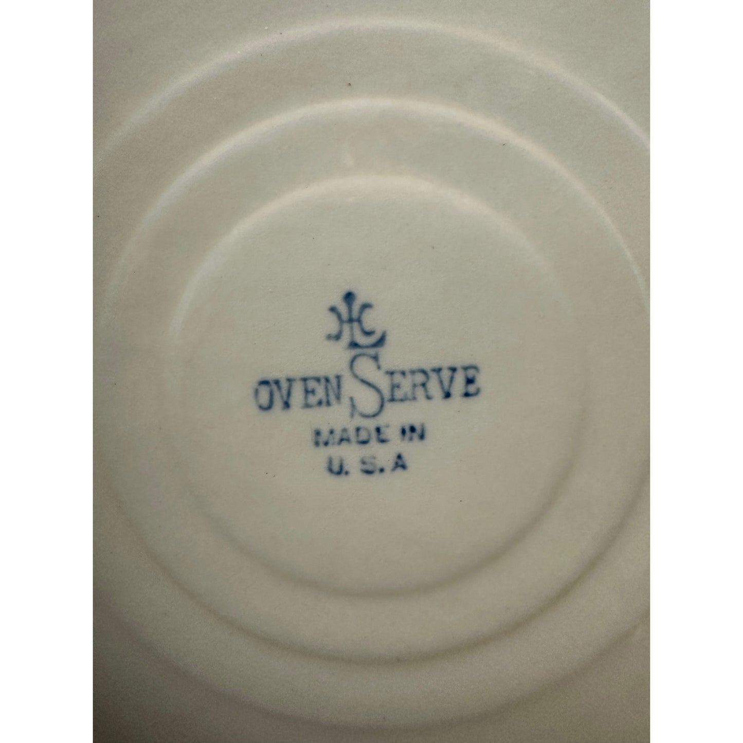 Homer Laughlin OvenServe Pie Plate 9" Daisy Chain Green Leaves Flowers