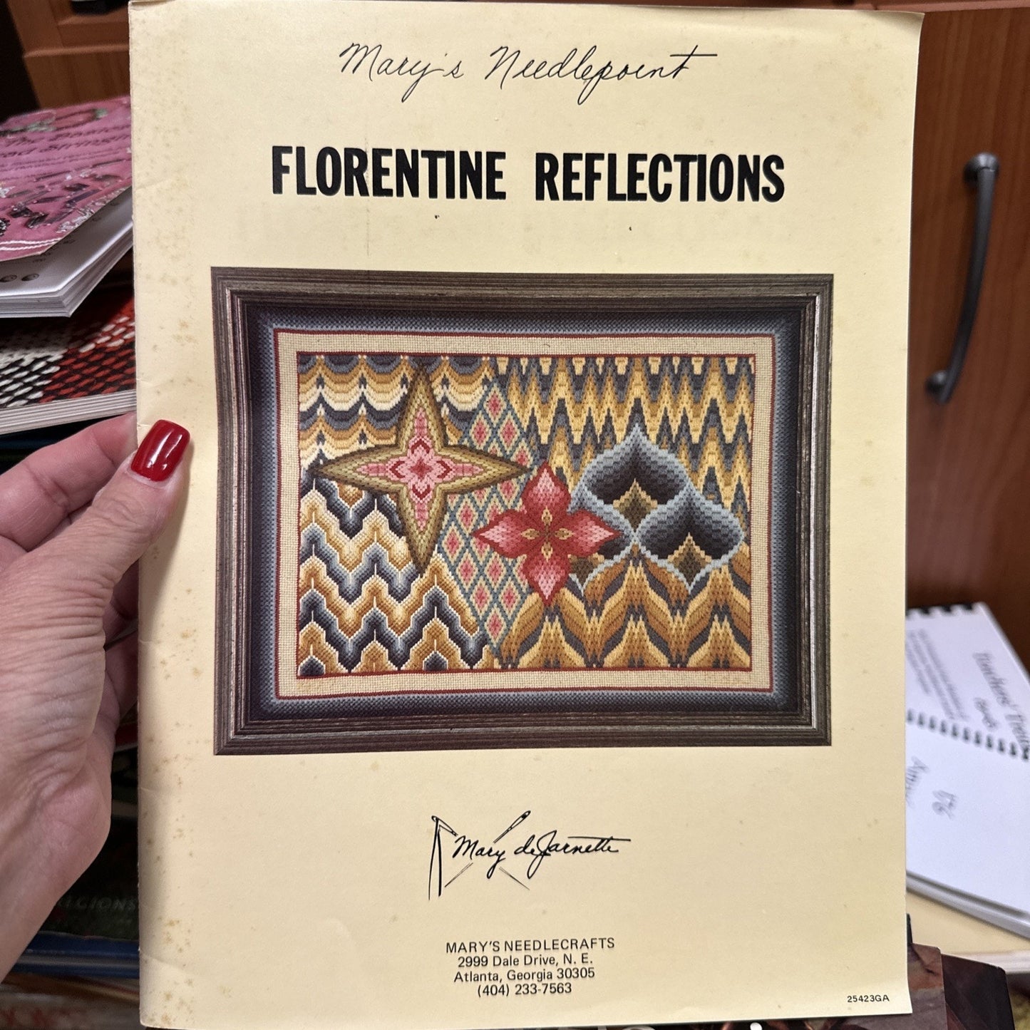 Mary deJarnette Florentine Reflections Needlepoint Pattern Booklet VTG 1979