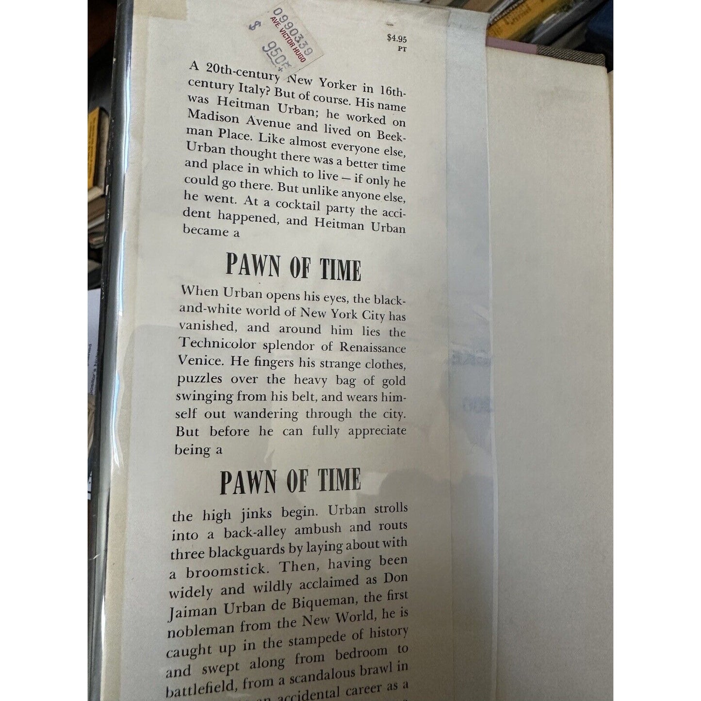 PAWN of TIME Robin Carson First Edition