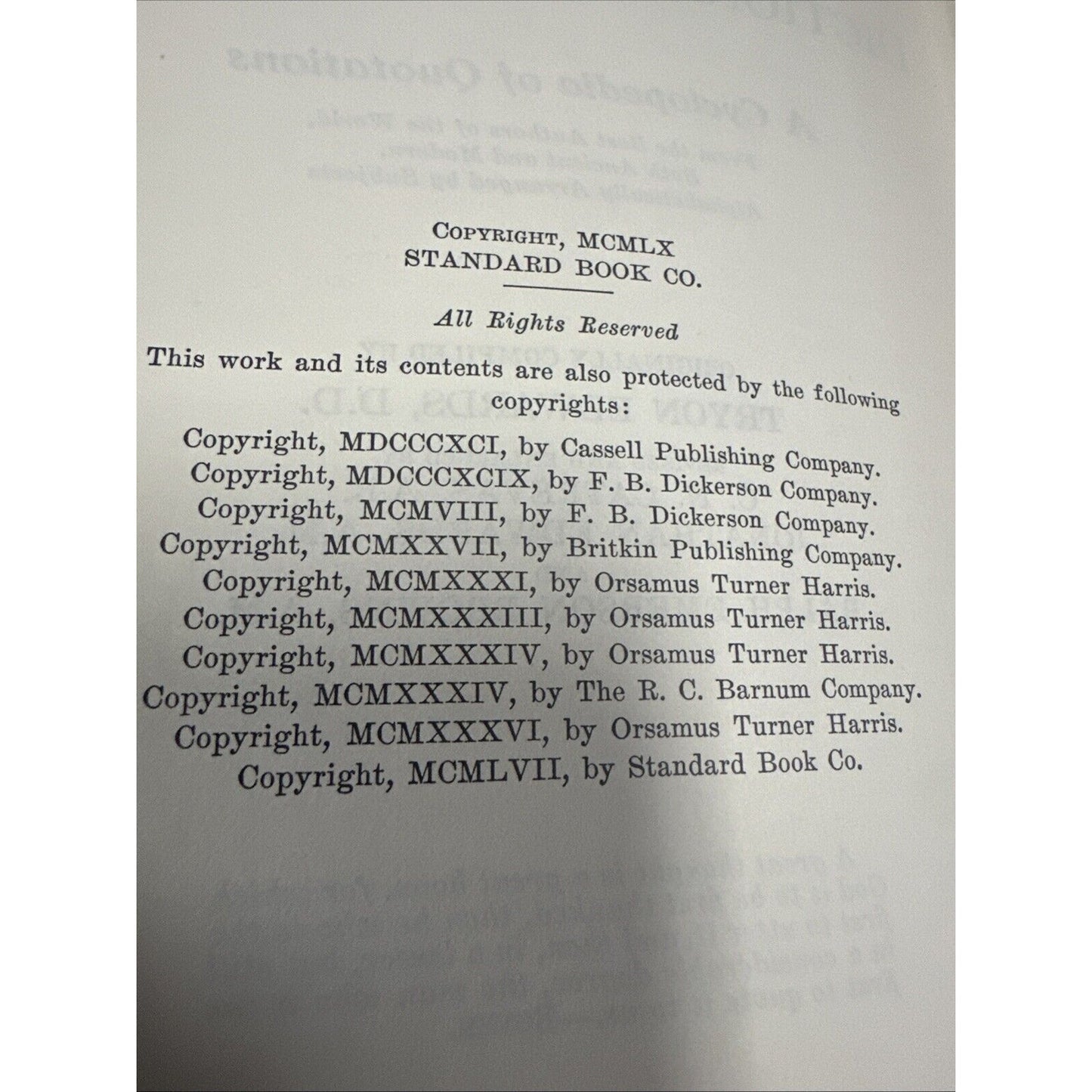 The New Dictionary of Thoughts, A Cyclopedia of Quotations, 1960 Edition