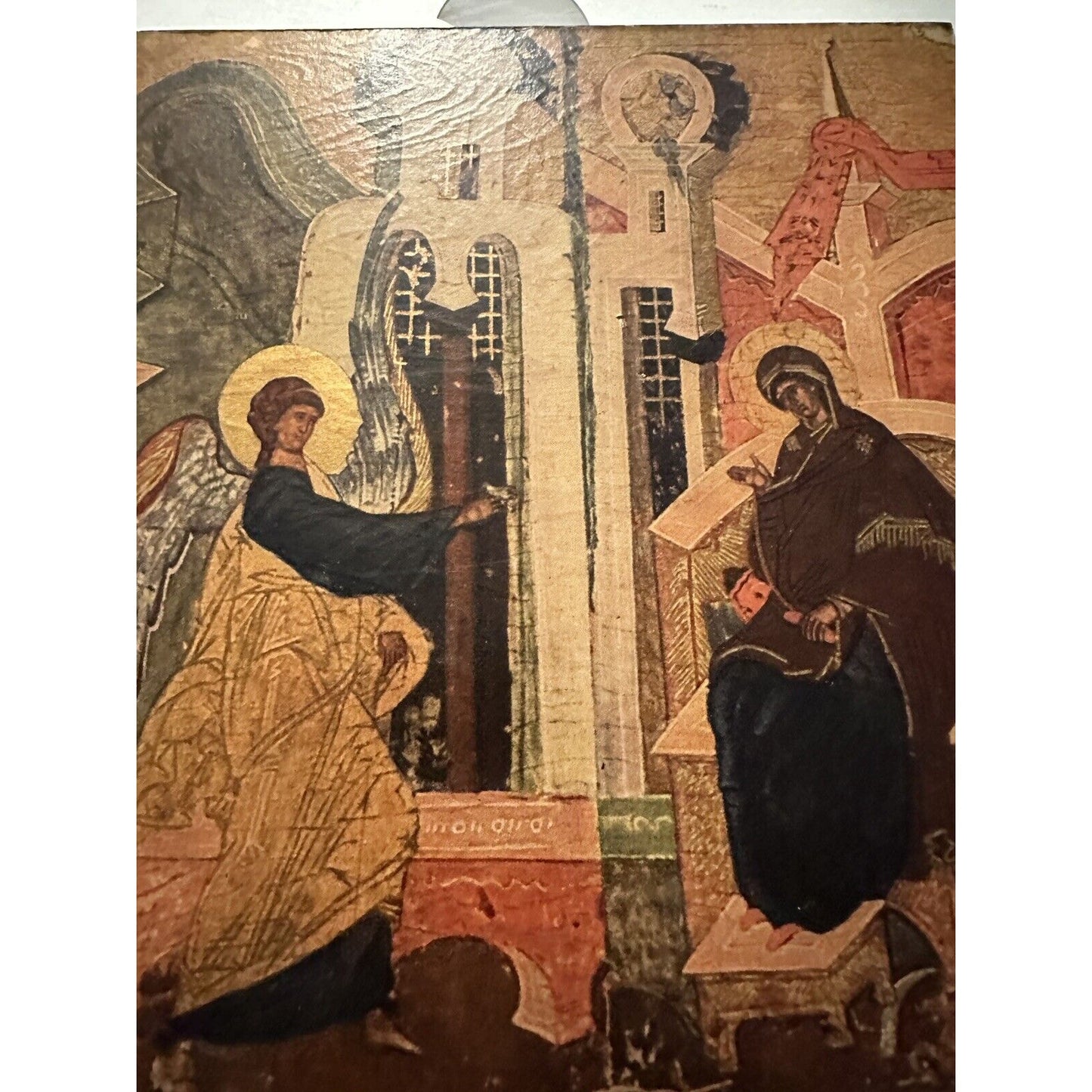 The Annunciation, Artist: Russian Artwork/ Retro Decor, Religious Art