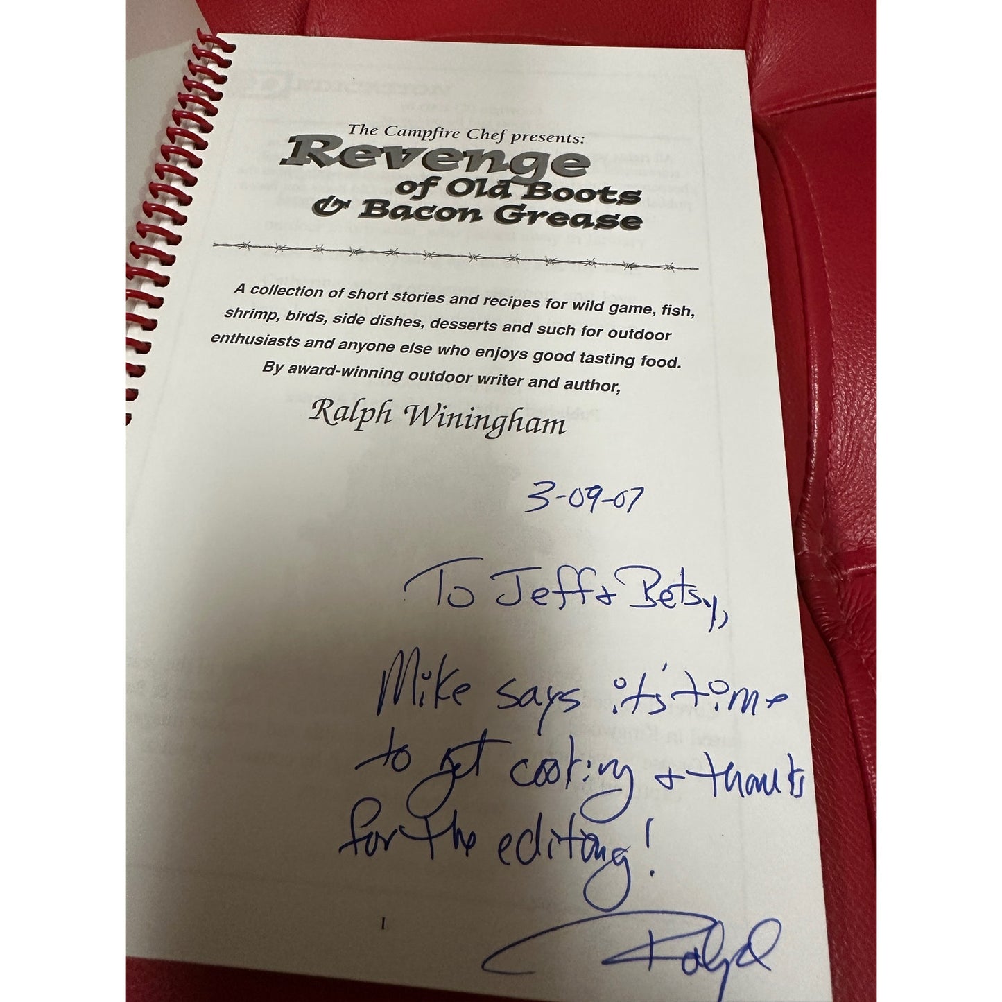 Revenge of Old Boots and Bacon Grease Rare signed copy