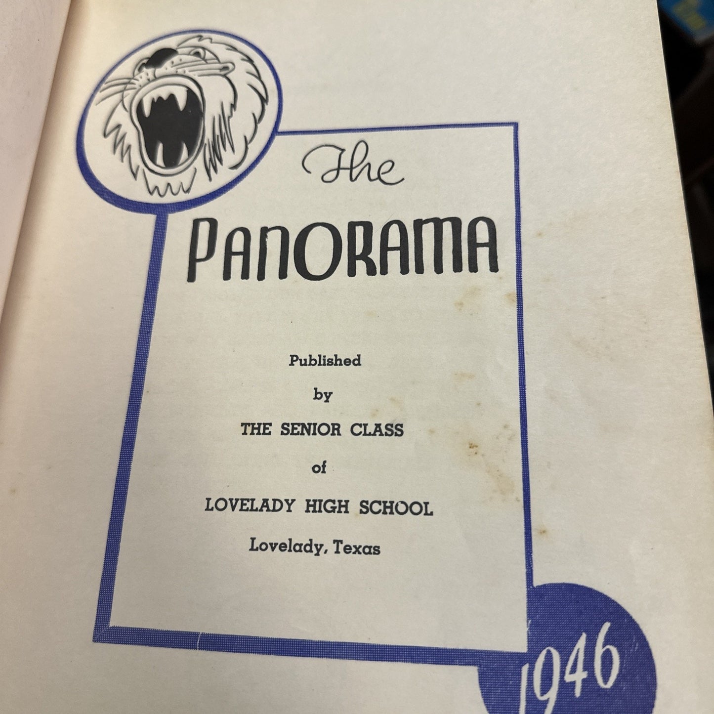 The Panorama ‘46 Lovelady Highschool Yearbook Senior Class Yearbook