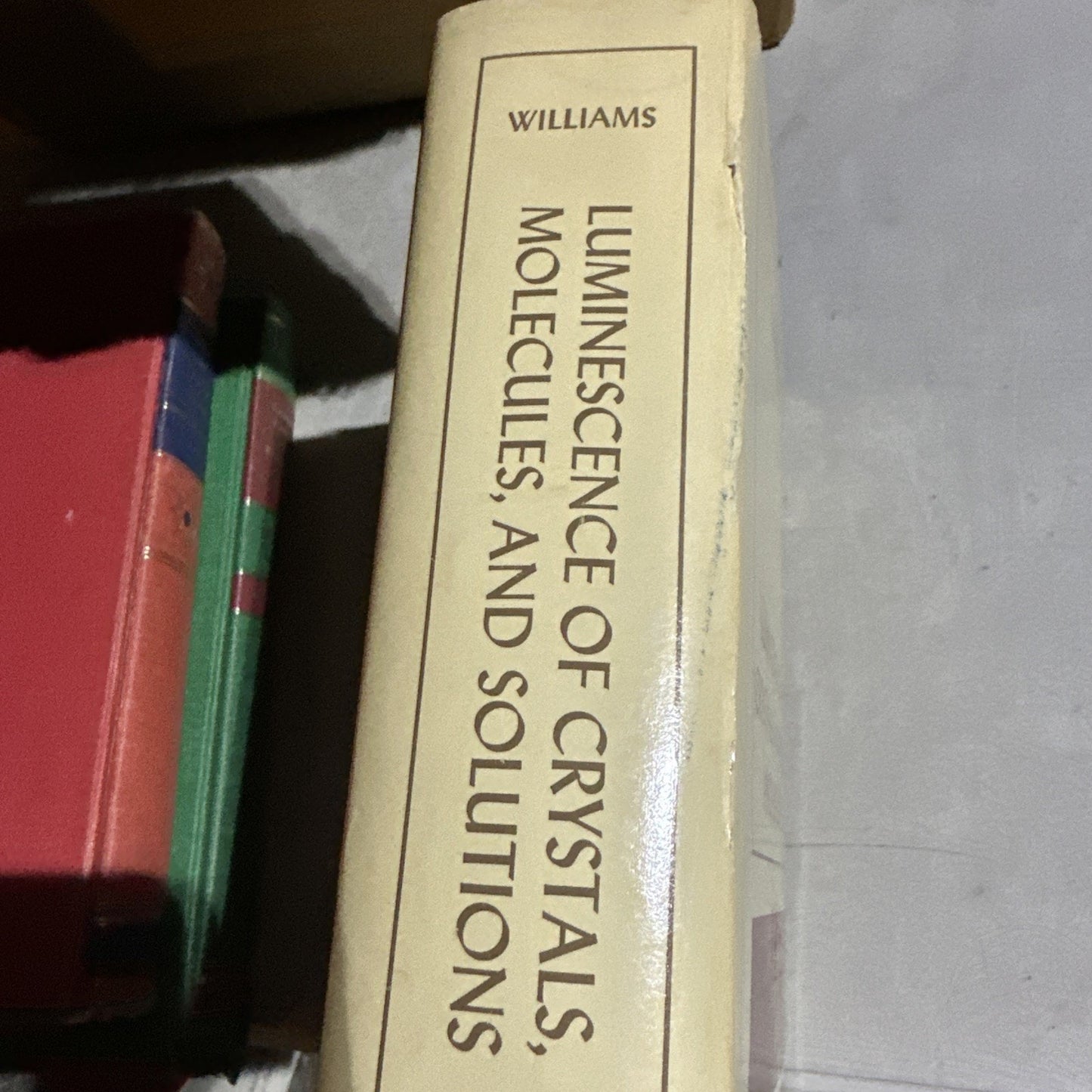 Luminescence of Crystals, Molecules, and Solutions 1973 Fred Williams Pre- Owned