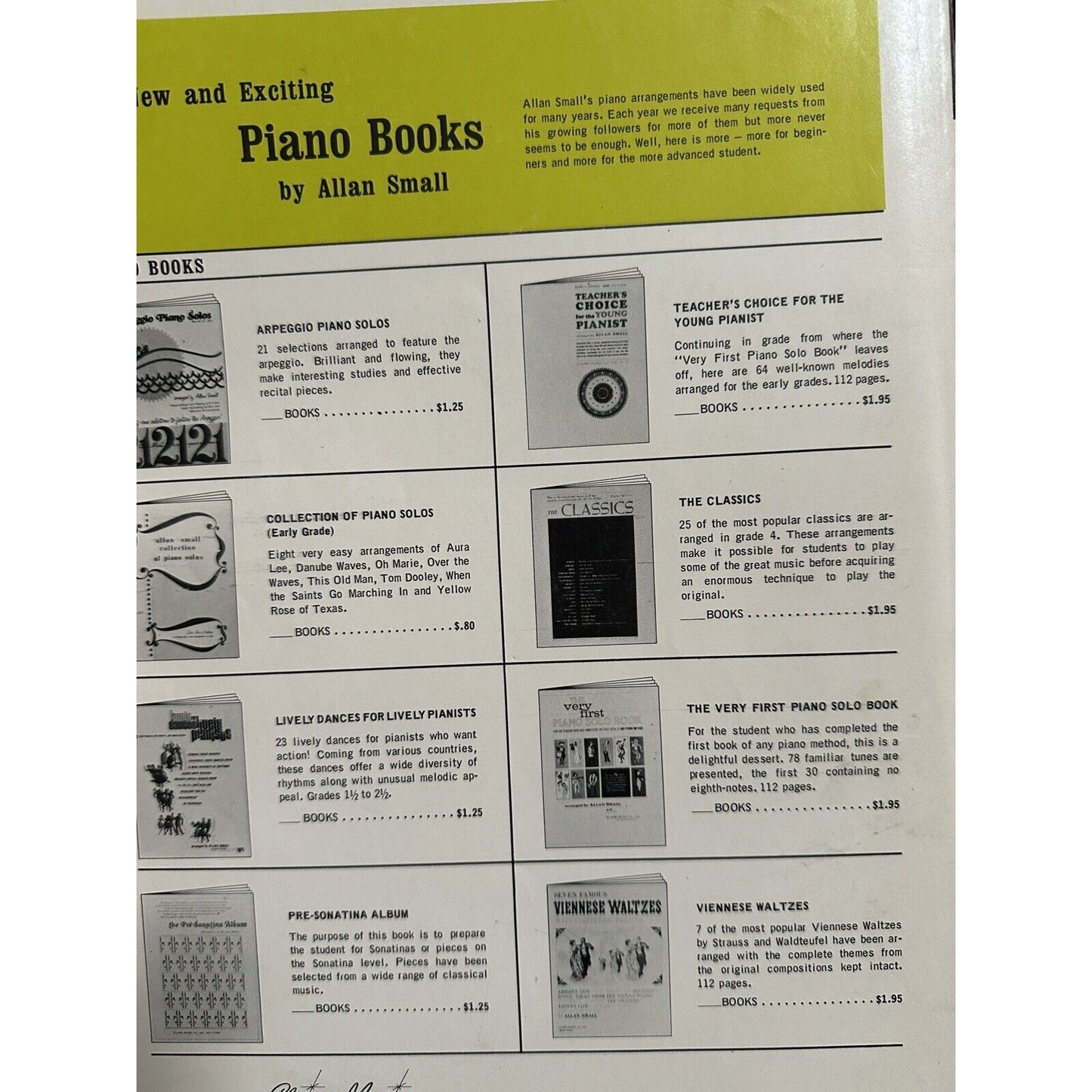 The Very First Piano Solo Book arranged by Allan Small