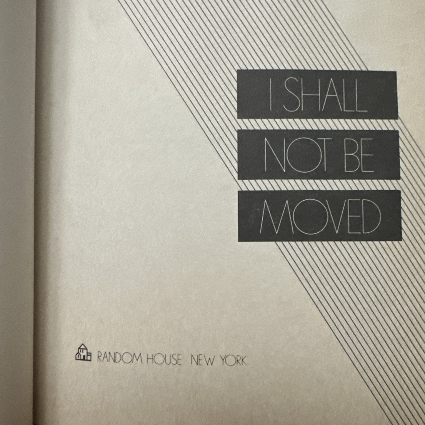 First Edition First Printing I Shall Not Be Moved by Maya Angelou 1990