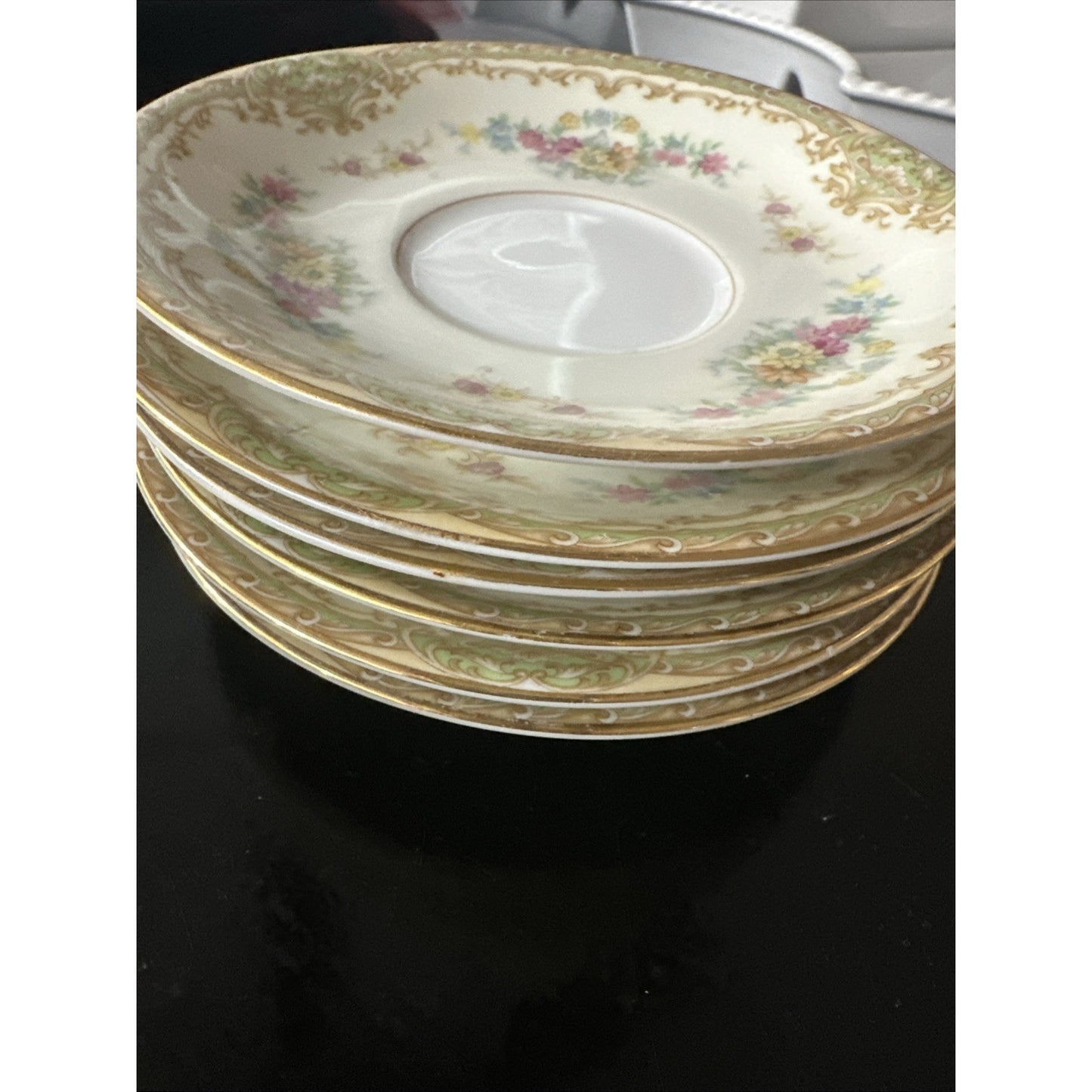Noritake N128 Cup & Saucer 453402 4 Cups 5 Saucers