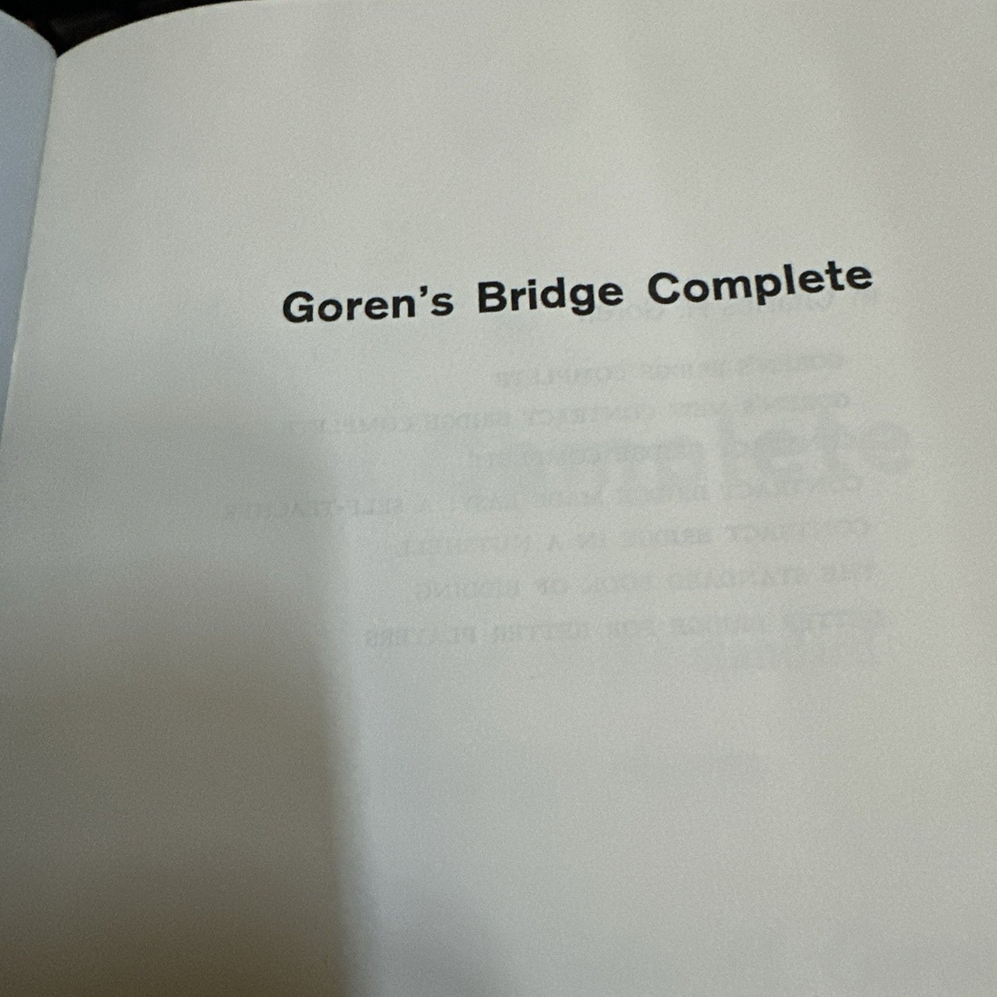 Goren's Bridge Complete:Charles H. Goren, 1963, HCDJ Vtg VGC,Rare Find