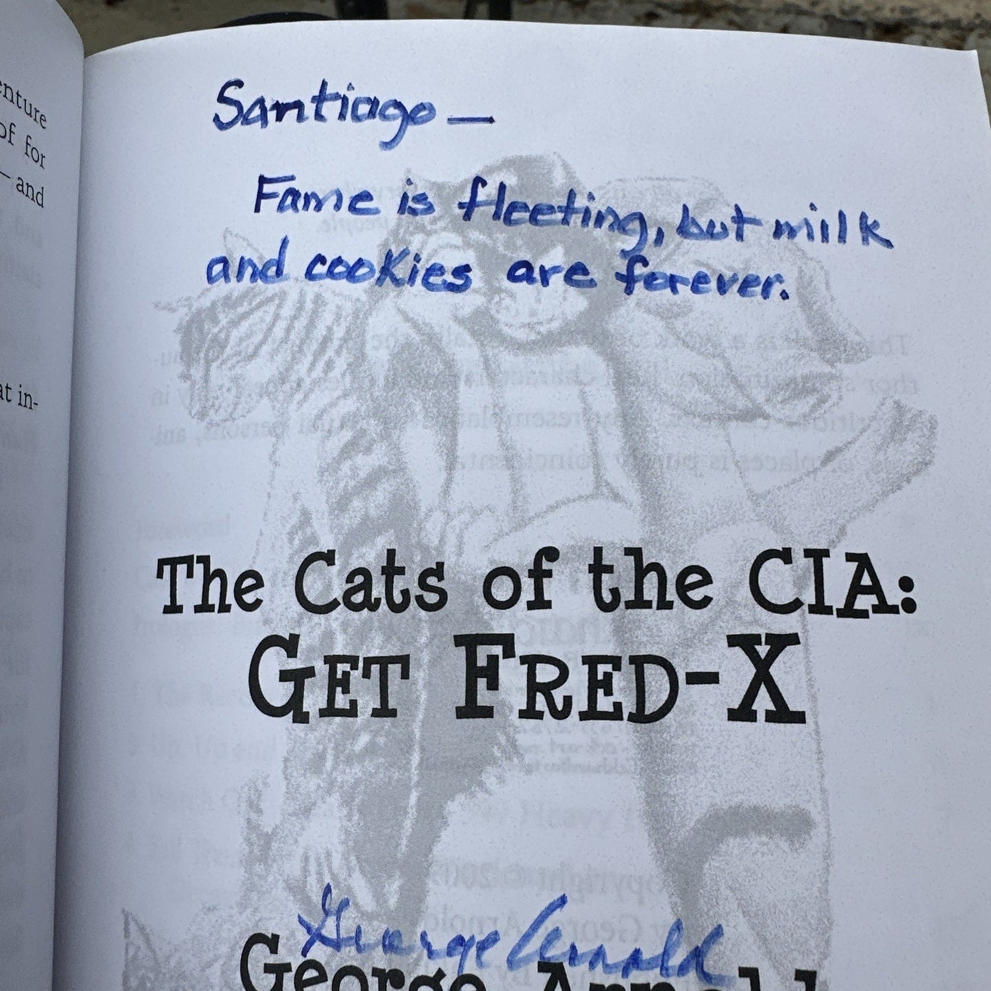 Get Fred-X: The Cats of the C.I.A. by George Arnold SIGNED 2009 1st Edition PB
