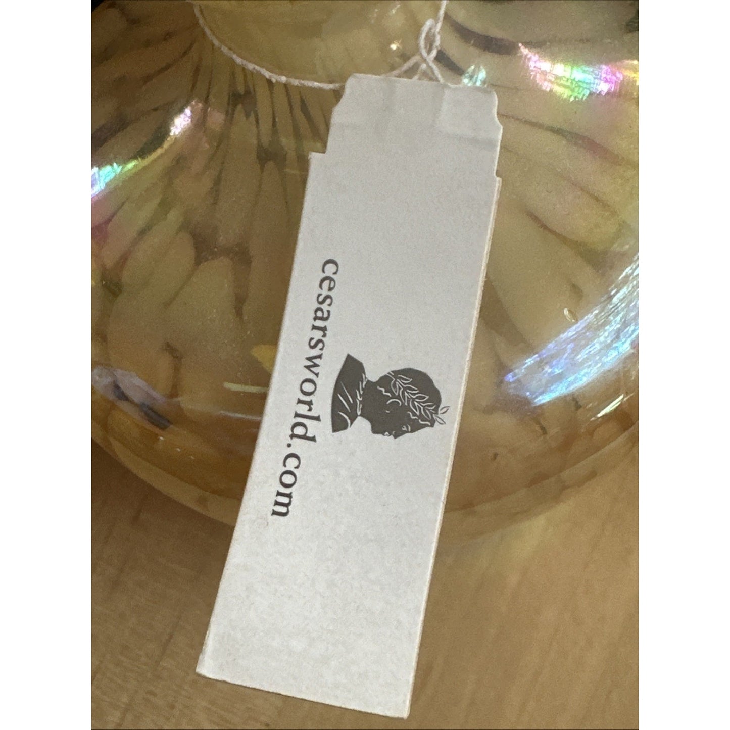 Crystal Glass Perfume Bottle W/yellow butterfly Stopper