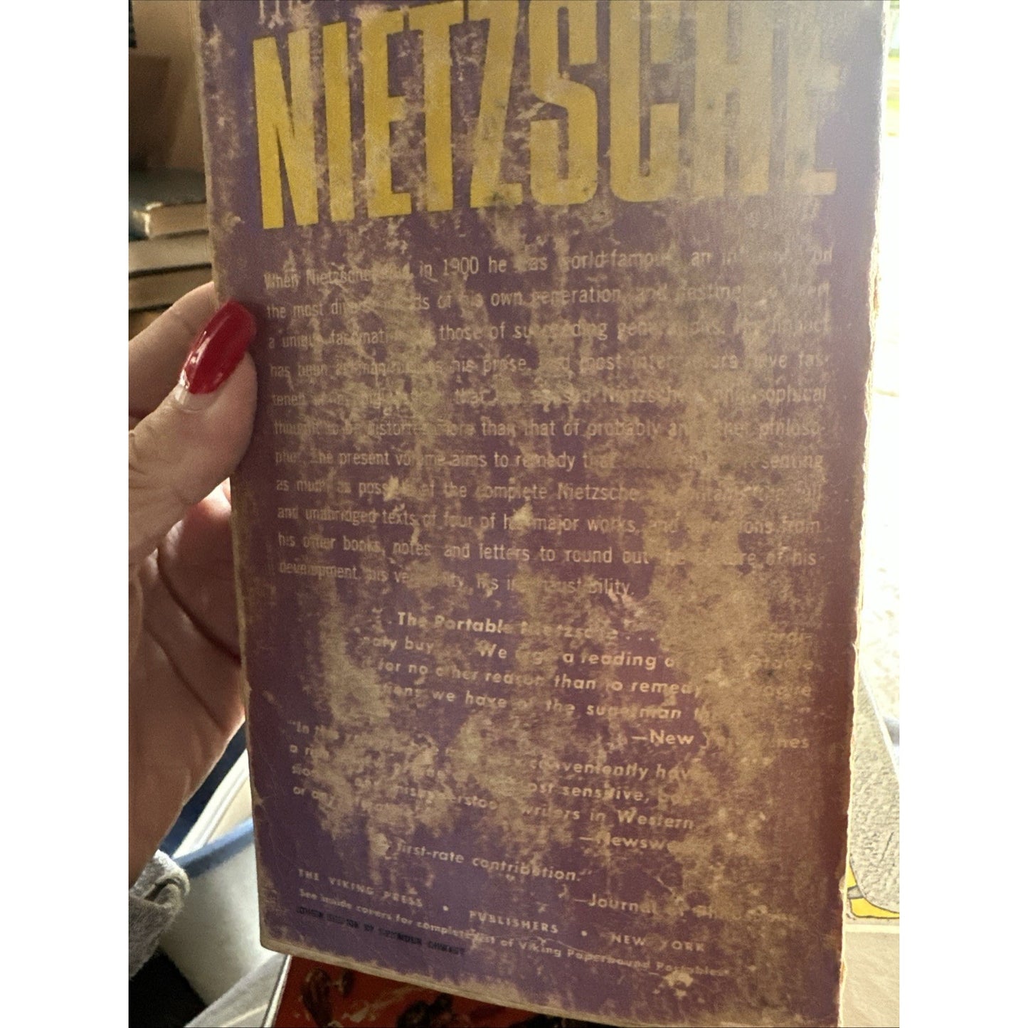 The Portable Nietzsche By Walter Kaufmann, Paperback 1961