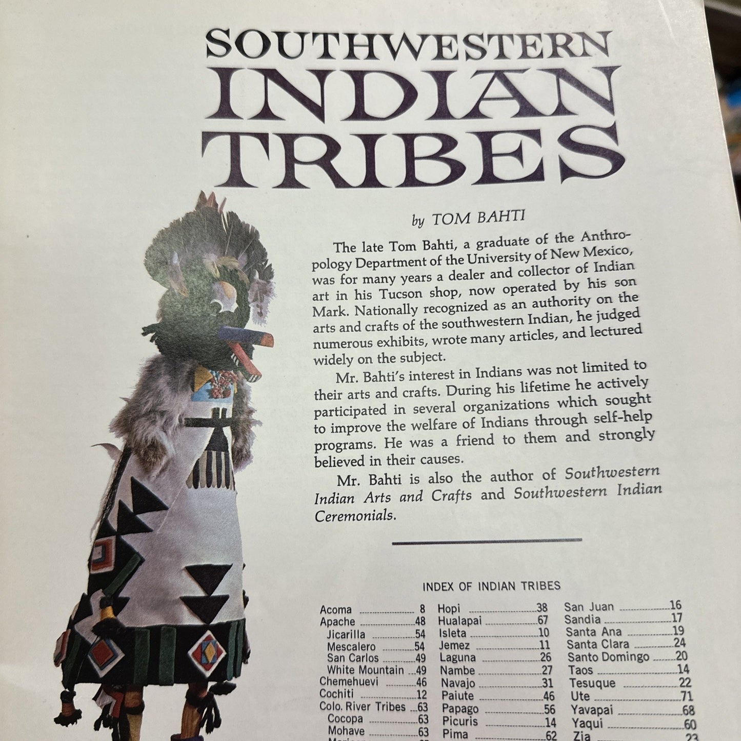 1971 "Southwestern Indian Tribes" By Tom Bahti Softcover 72 Page 5th Print