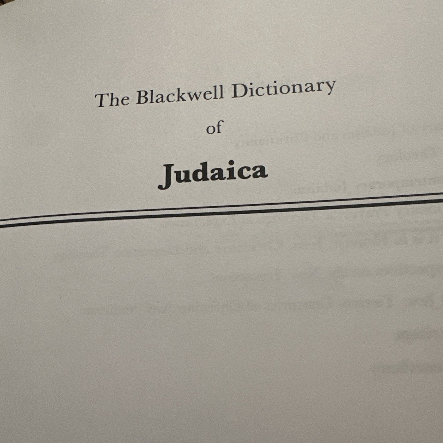 The Blackwell Dictionary of Judaica by Cohn-Sherbok, Dan Paperback / softback
