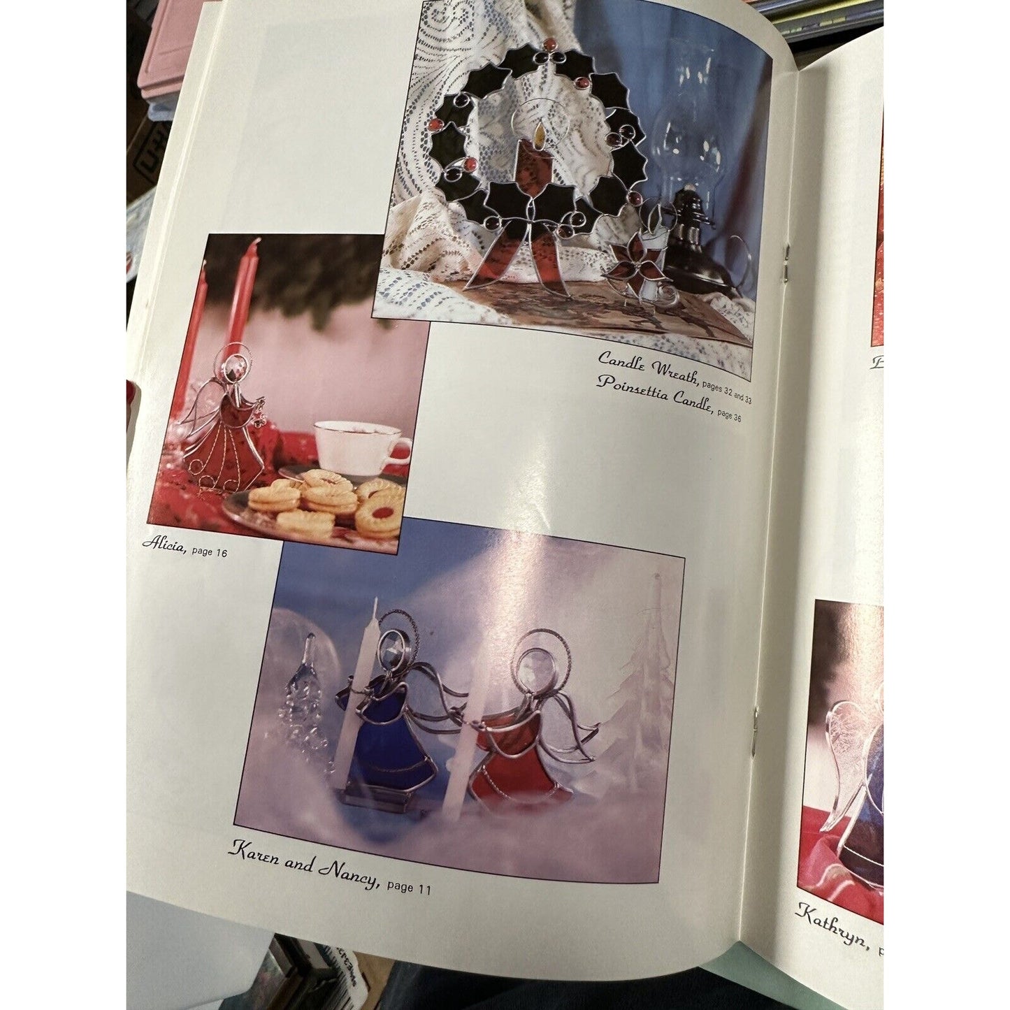 Dimensions of Christmas Stained Glass Pattern Book, Angels, Bells,
