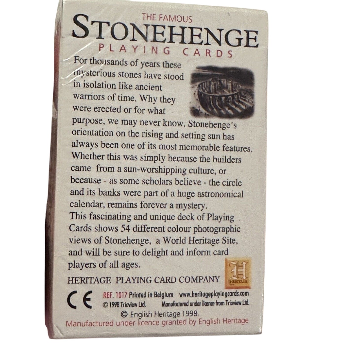 Heritage Stonehenge Playing Cards 1998 New sealed