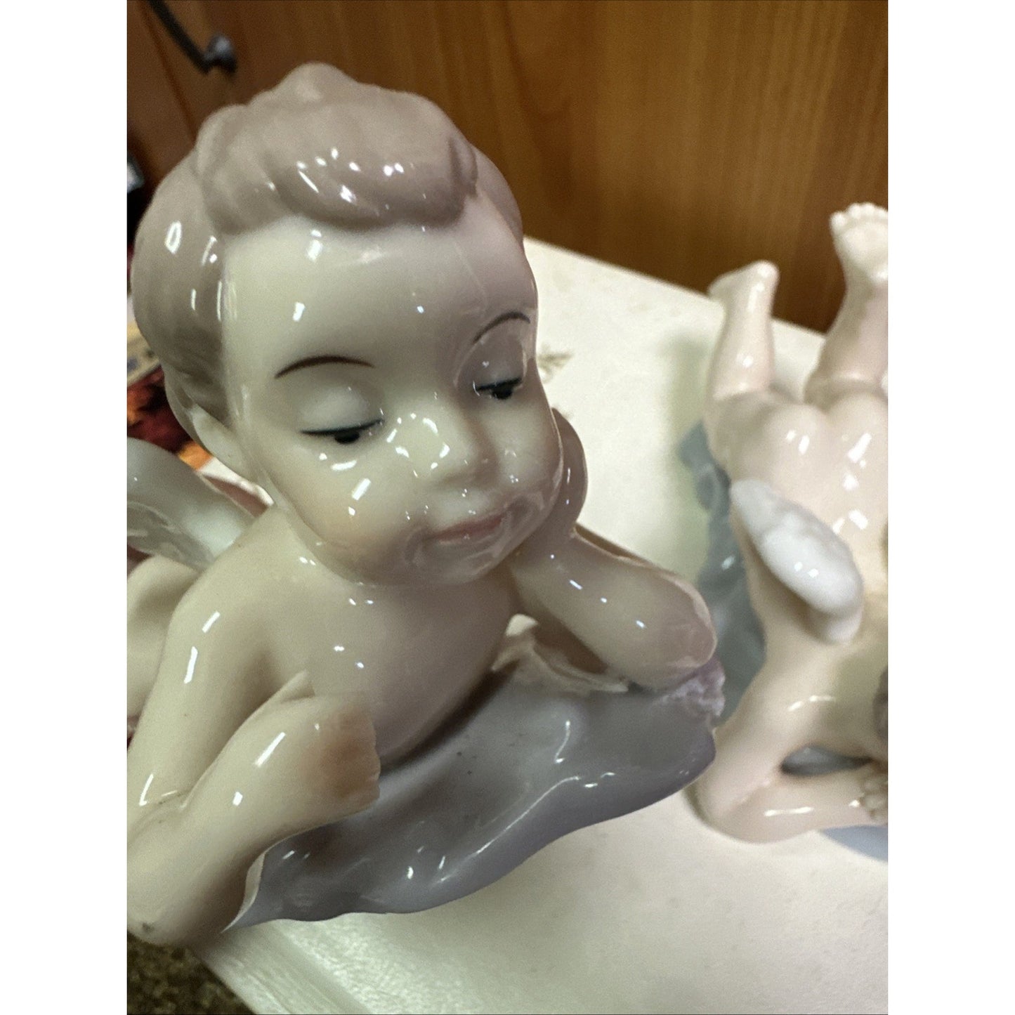 2003 Grandeur Noel 2 Pc. Porcelain Angels