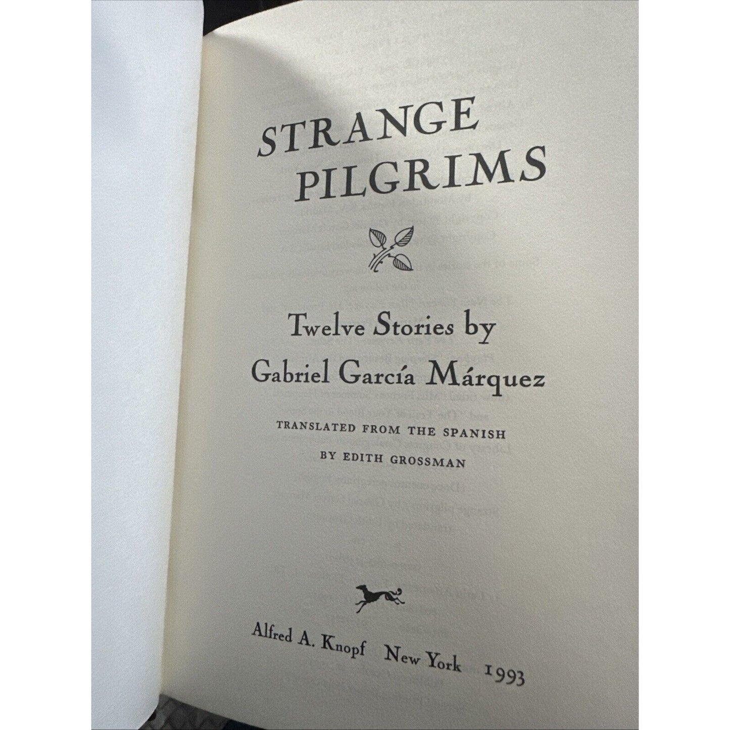 Gabriel Garcia Marquez ~ Strange Pilgrims ~ 1st HCDJ ~ Auth 100 Years Solitude