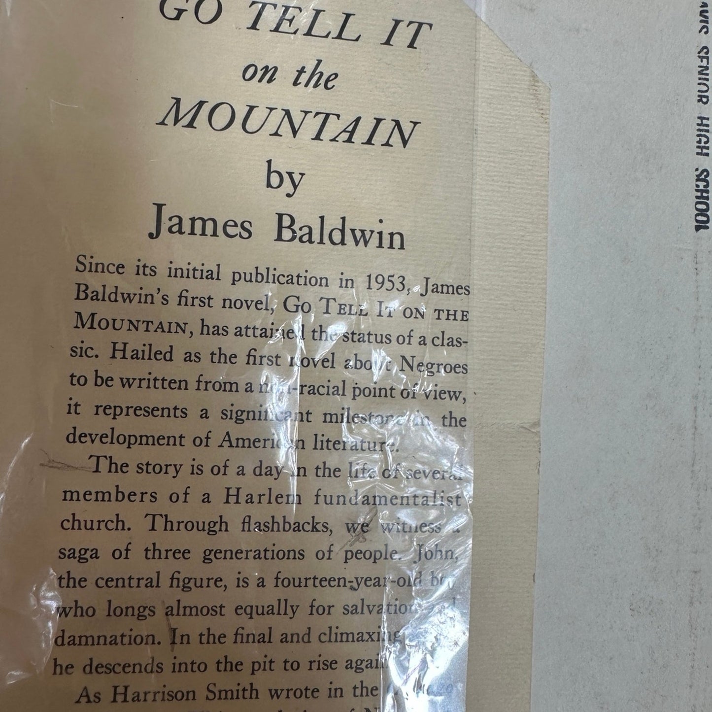 Go Tell It On The Mountain book by James Baldwin fifth printing