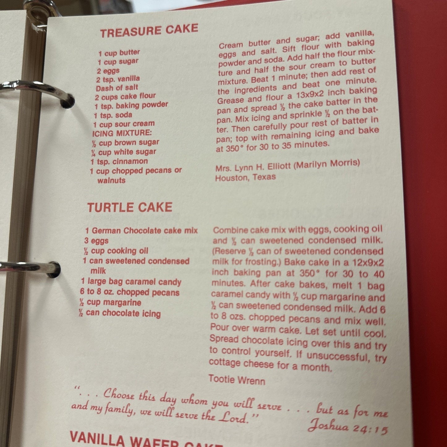 Vintage Methodist Church Jubilee Cookbook Sherman Texas Bicentennial Binder 1984