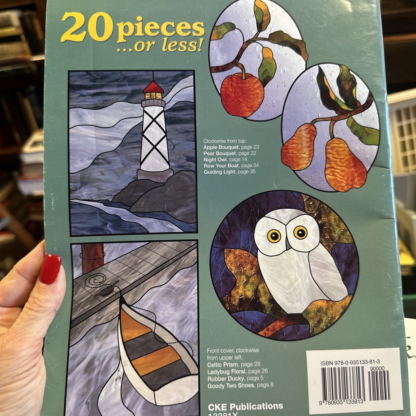 20 Pieces...or less! Stained glass book by Carolyn Kyle Laura Tayne 2000