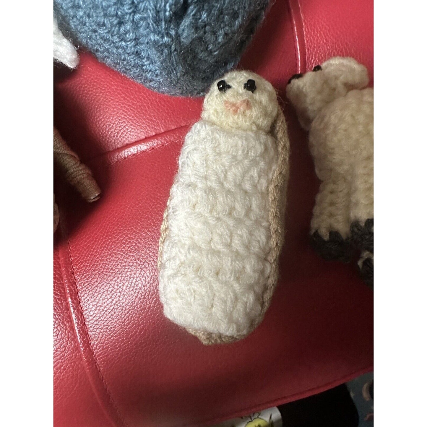 Handmaid Crocheted 4 Piece Nativity Set