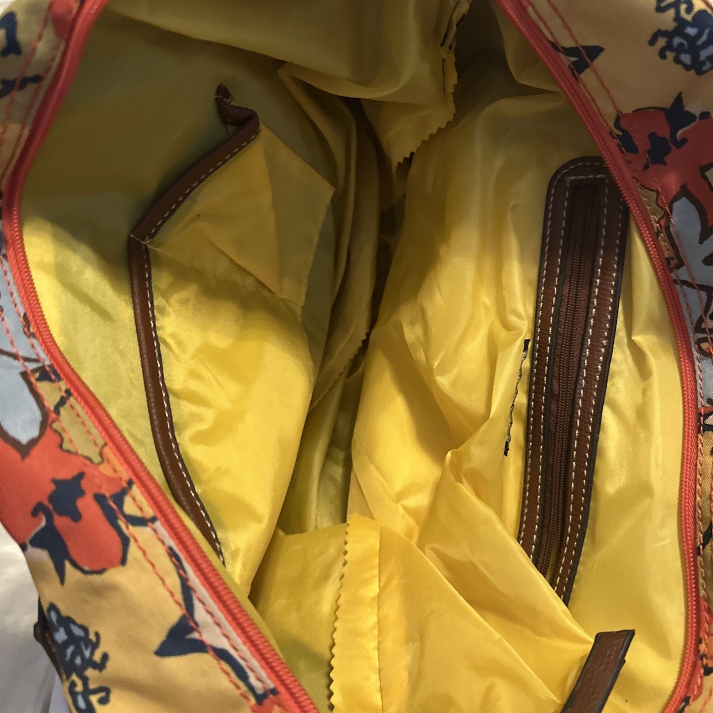 Franco Sarto Floral Spring Shoulder Bag Purse Multicolor Zip Pockets