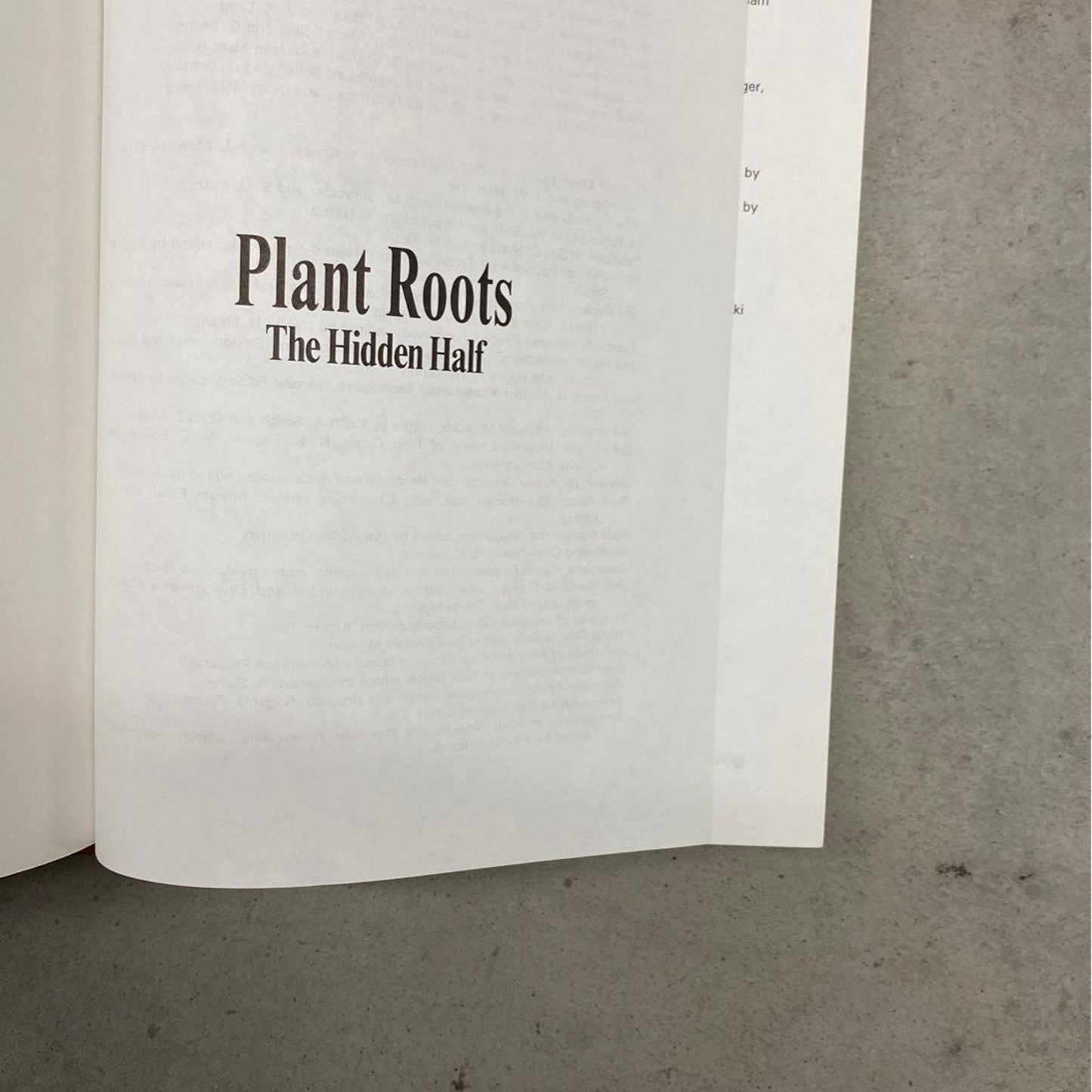PLANT ROOTS: THE HIDDEN HALF (BOOKS IN SOILS, PLANTS & THE By Yoav Waisel VG