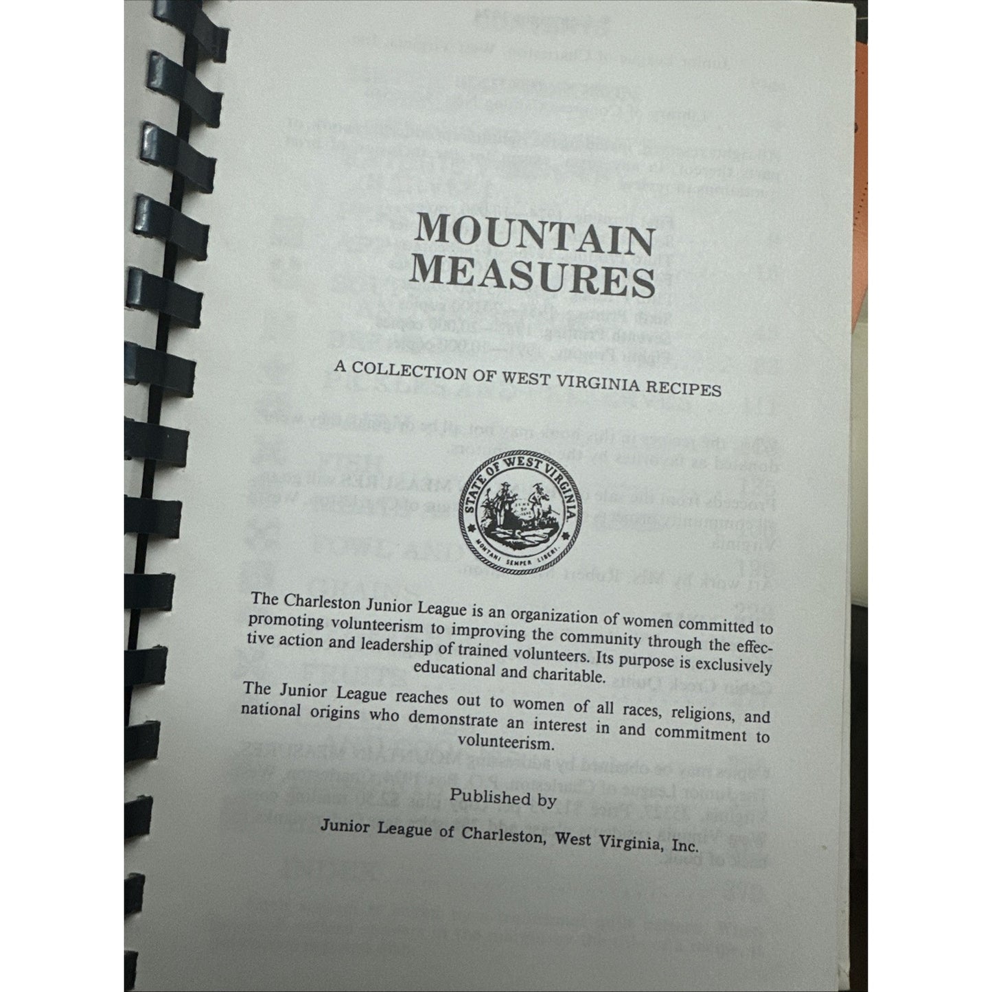 Mountain Measures a Collection of West Virginia Recipes by West Virginia Charles