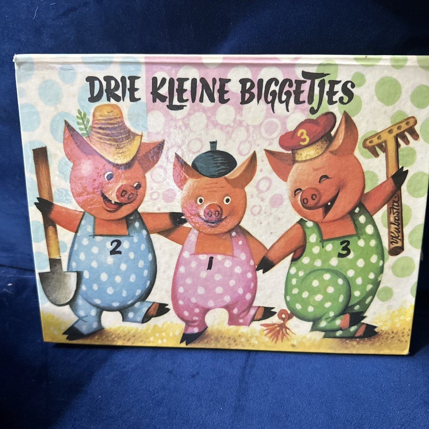 Three Little Pigs Vintage Pop-Up Book V. Kubasta Drie Kleine Biggetjes German